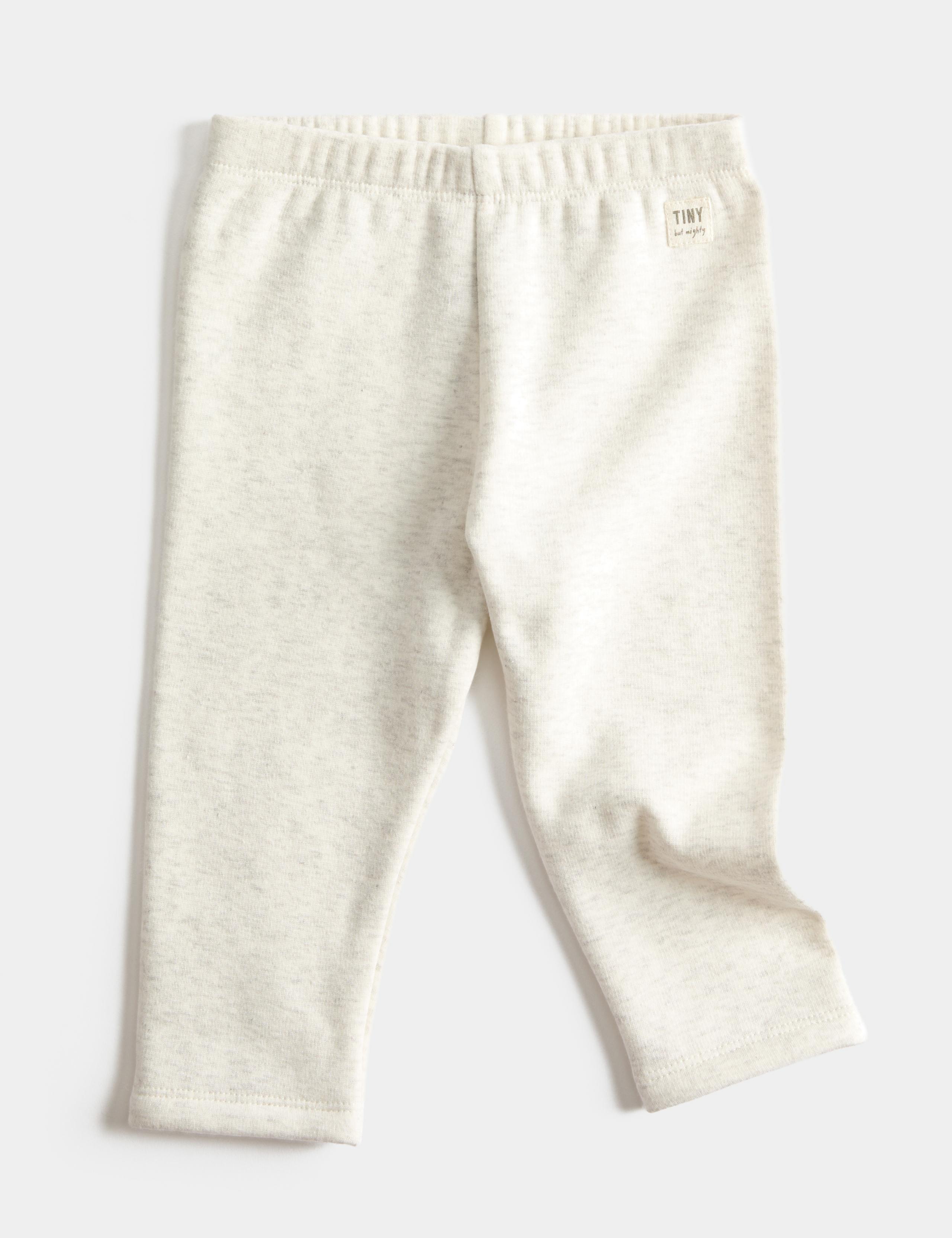 Cotton Blend Fleece Lined Leggings (0-3 Yrs)