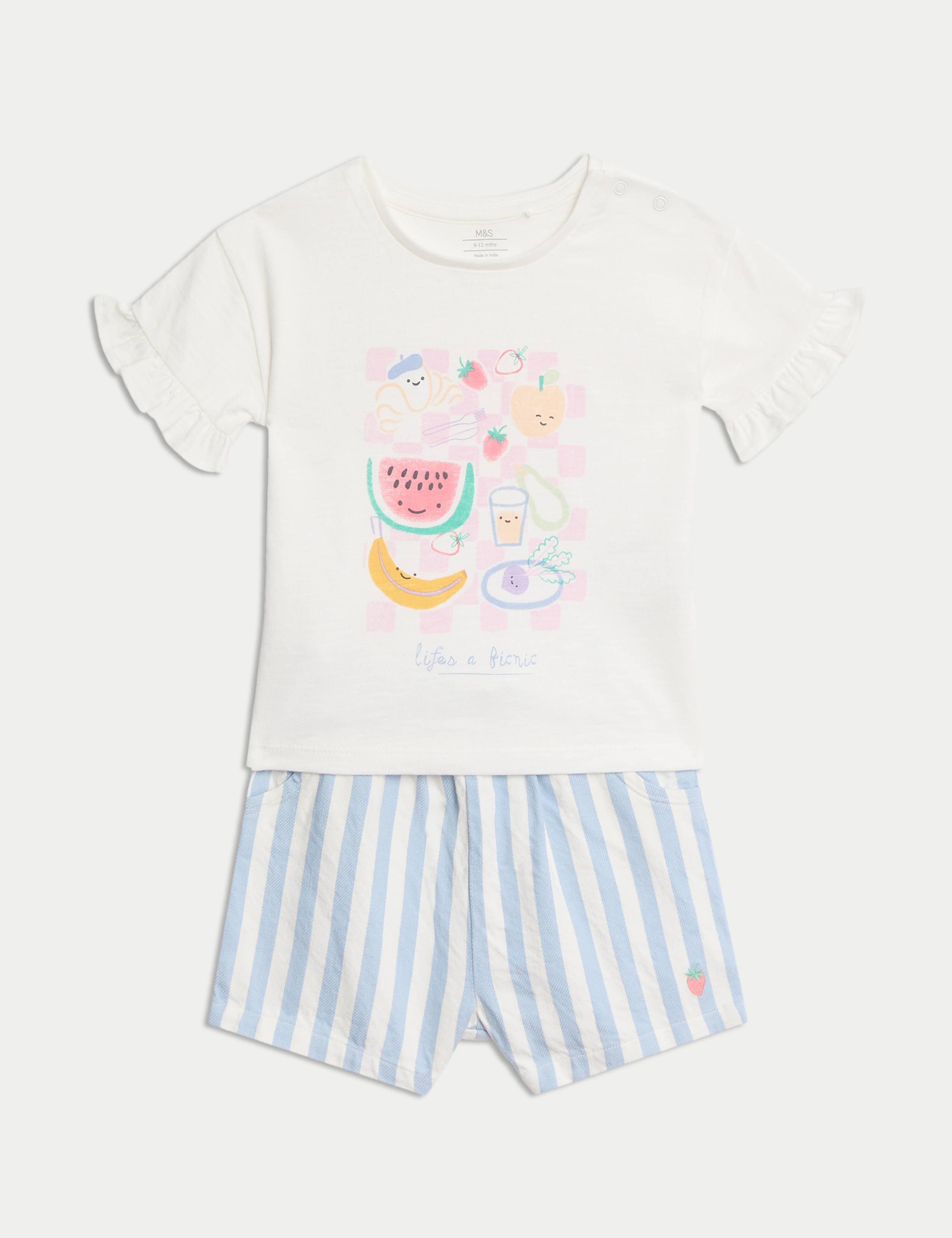 2pc Pure Cotton Top & Bottom Outfit (0 Mths-3 Yrs)