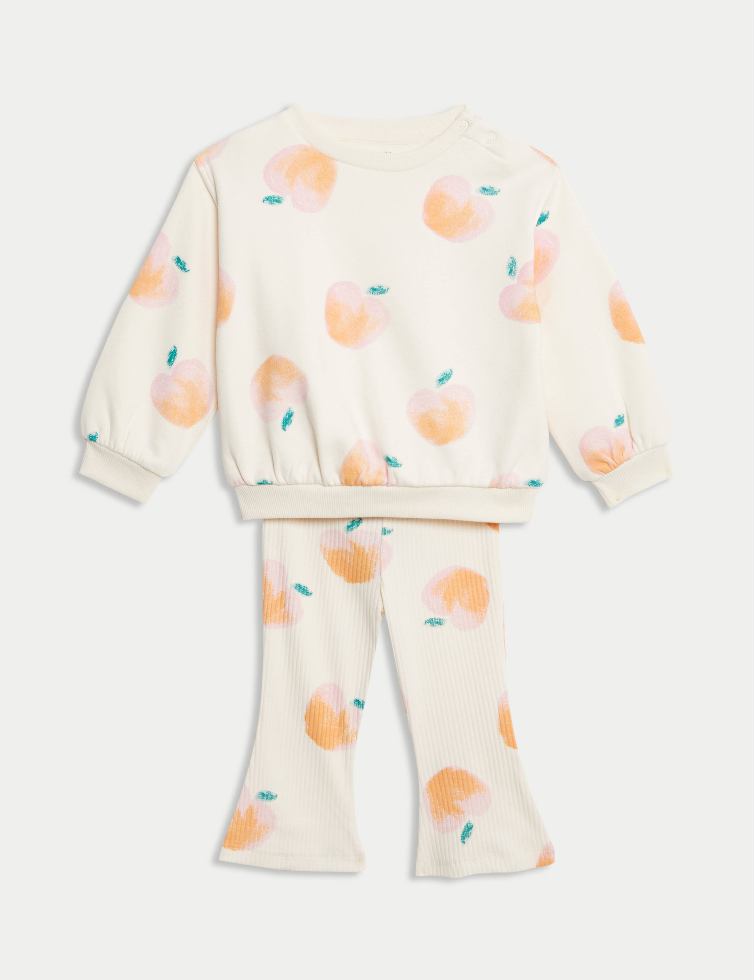 2pc Cotton Rich Peach Top & Bottom Outfit (0 Mths-3 Yrs)