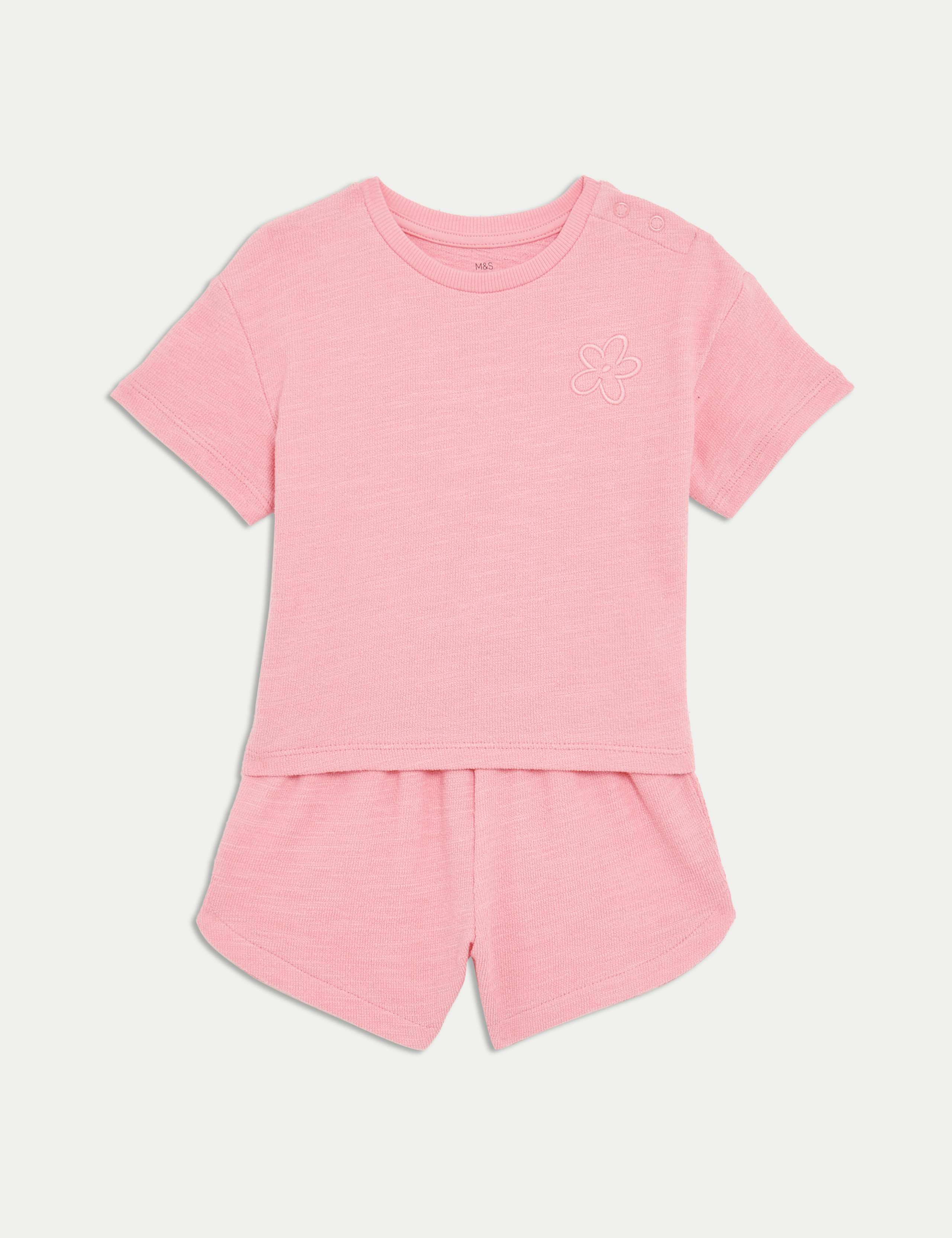 2pc Pure Cotton T-Shirt & Shorts Outfit (0-3 Yrs)