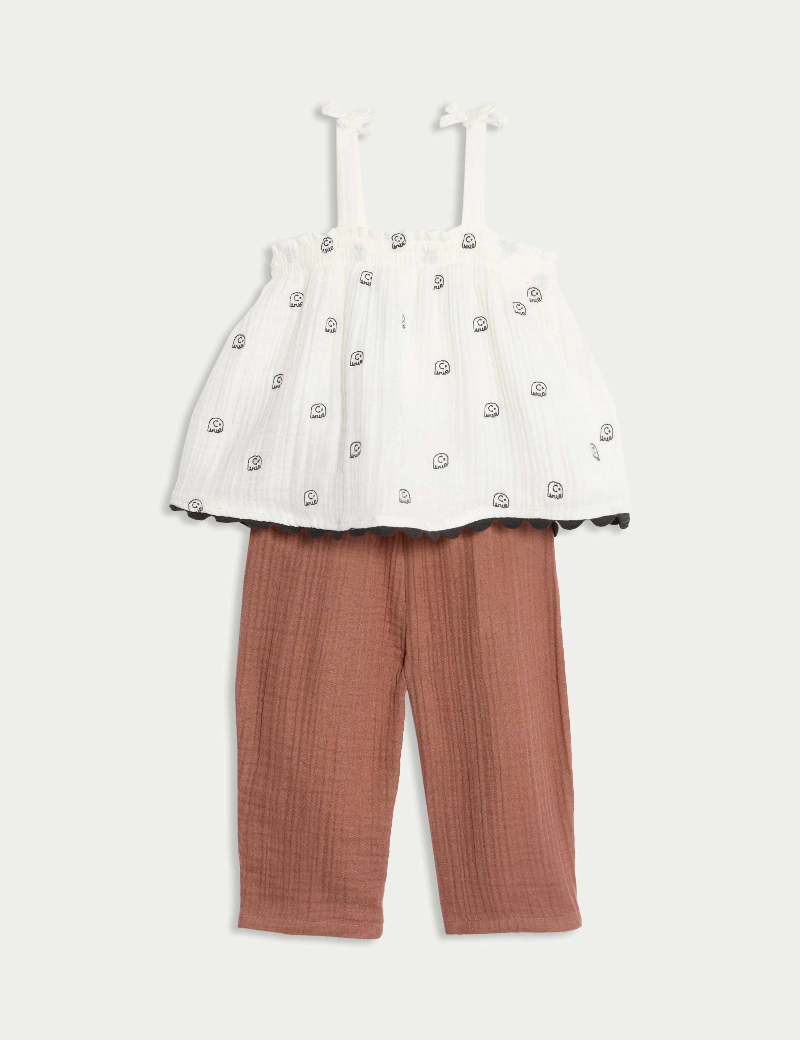 2pc Pure Cotton Blouse & Trousers Outfit (0-6 Yrs)