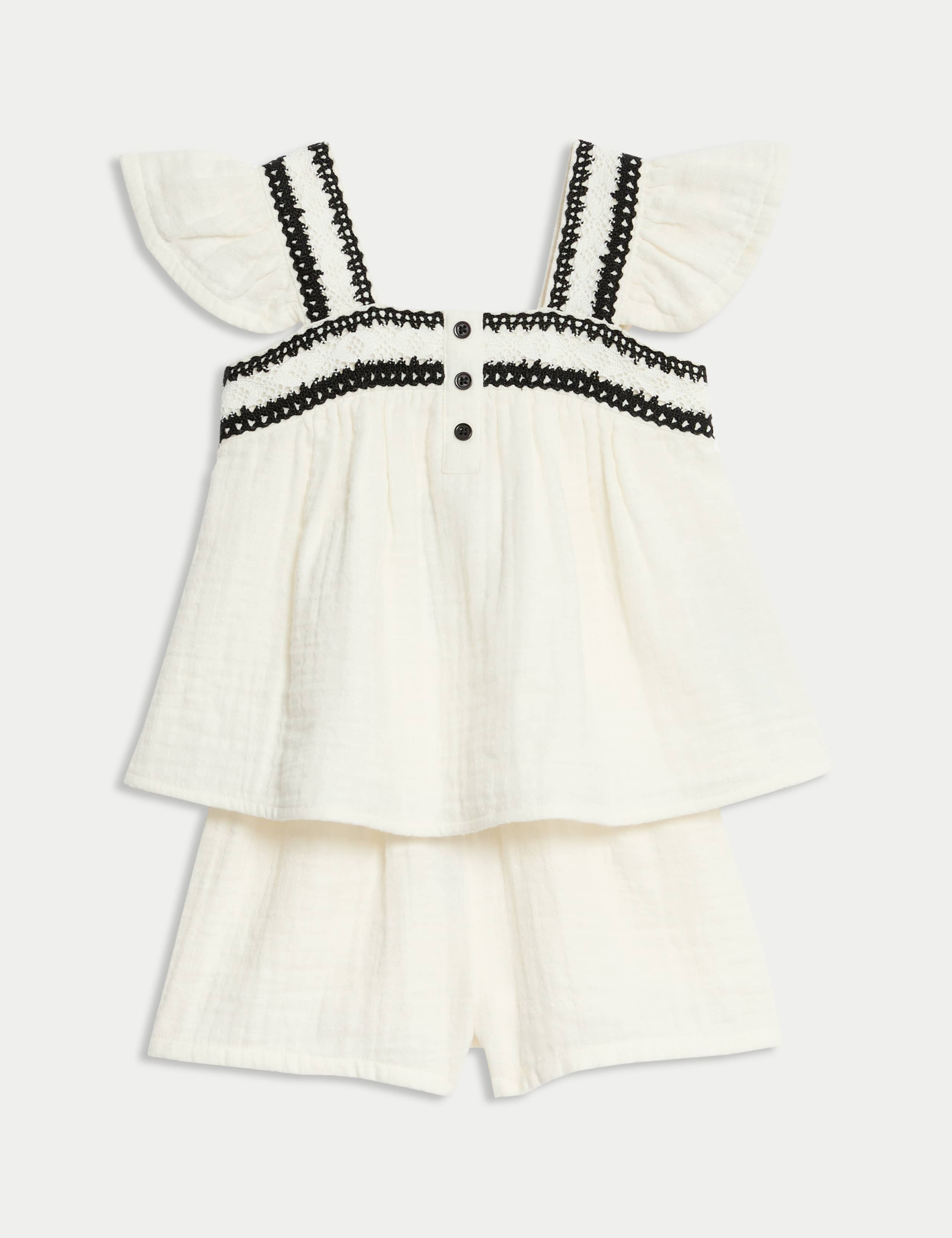 2pc Woven Pure Cotton Co-ord Outfit (0-6 Yrs)