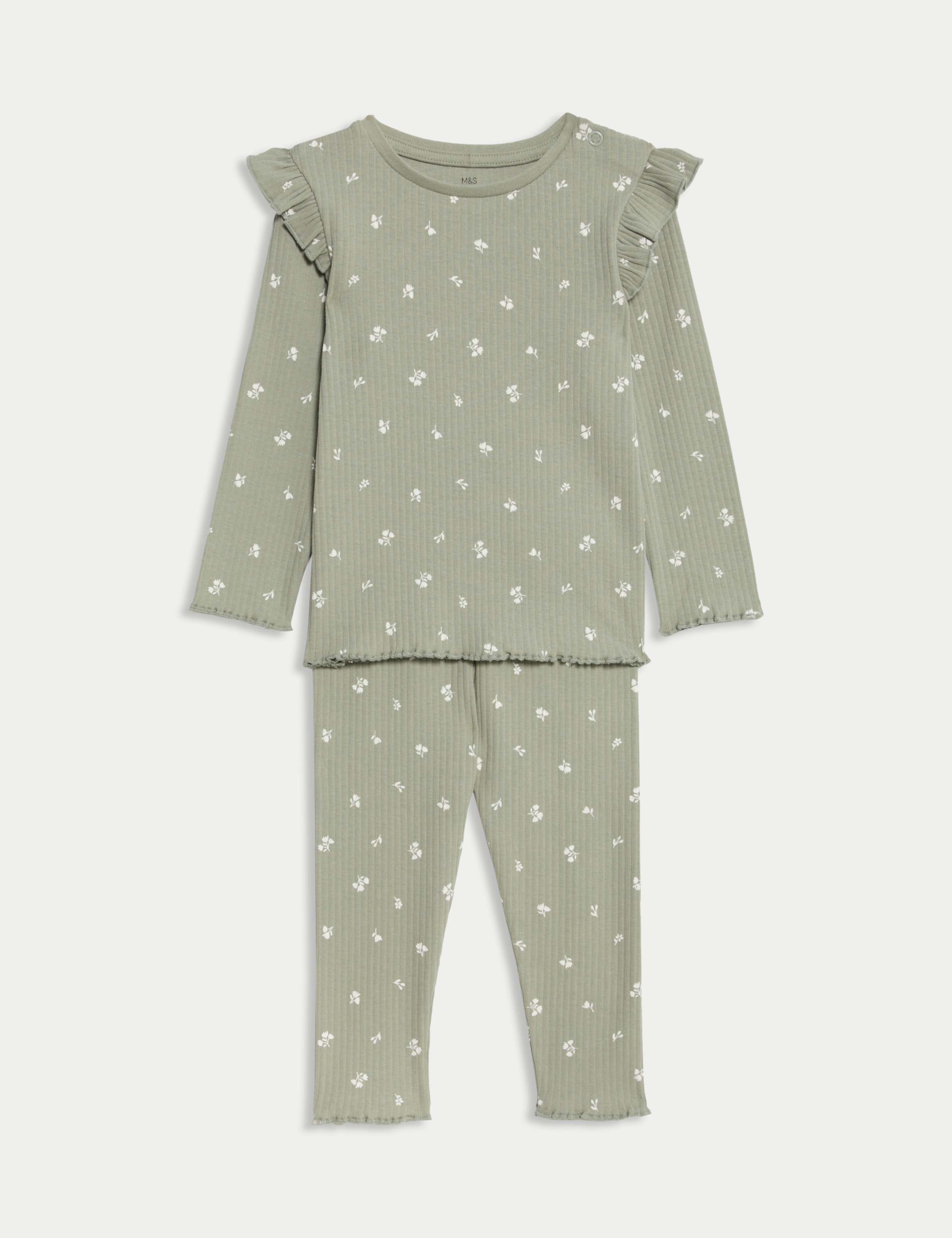Cotton Ditsy Ribbed Jersey Outfit