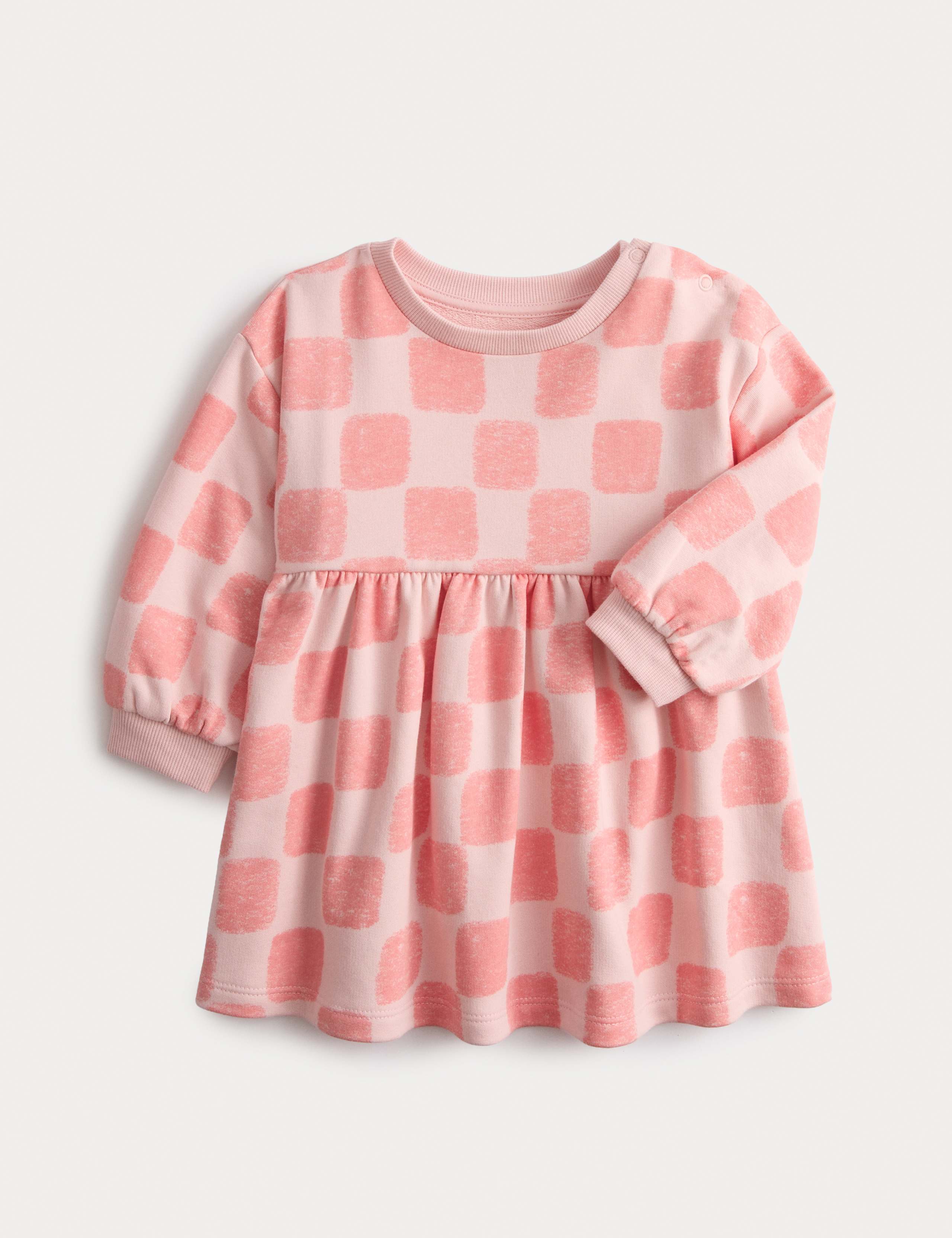 Cotton Rich Checkerboard Print Dress (0-3 Yrs)