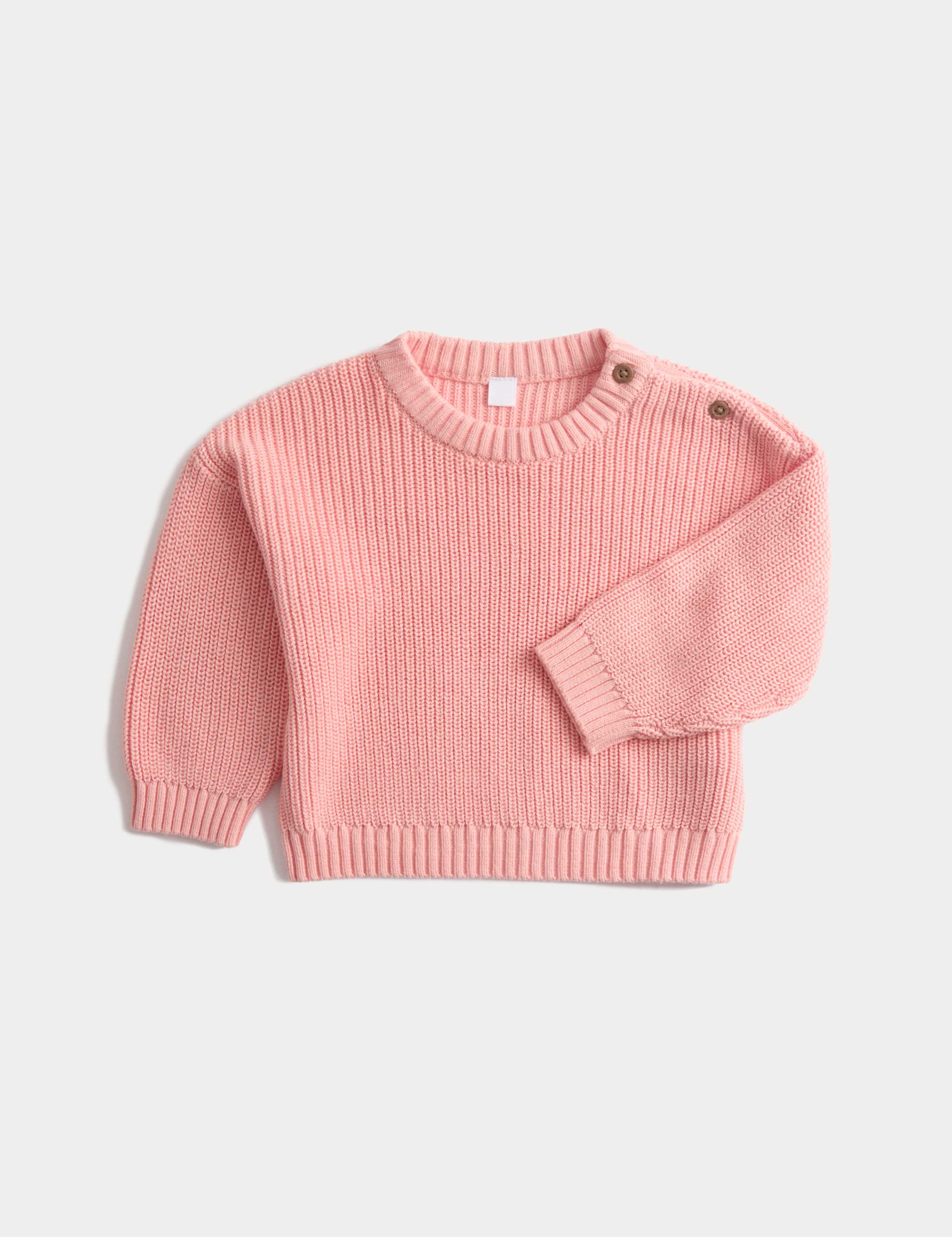 Pure Cotton Cable Knit Jumper (0 Mths-6 Yrs)