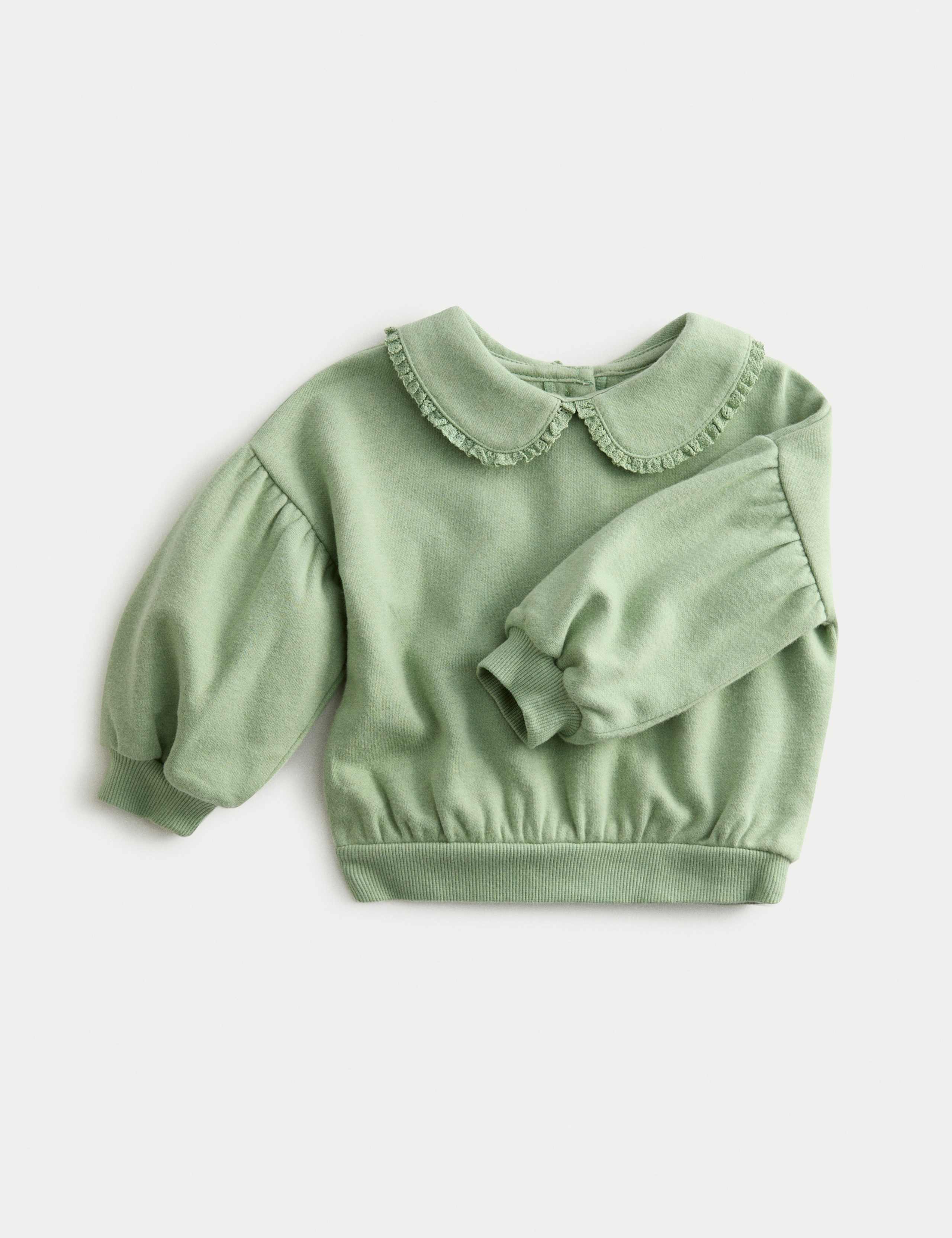 Cotton Rich Collar Detail Sweatshirt (0 Mths-3 Yrs)