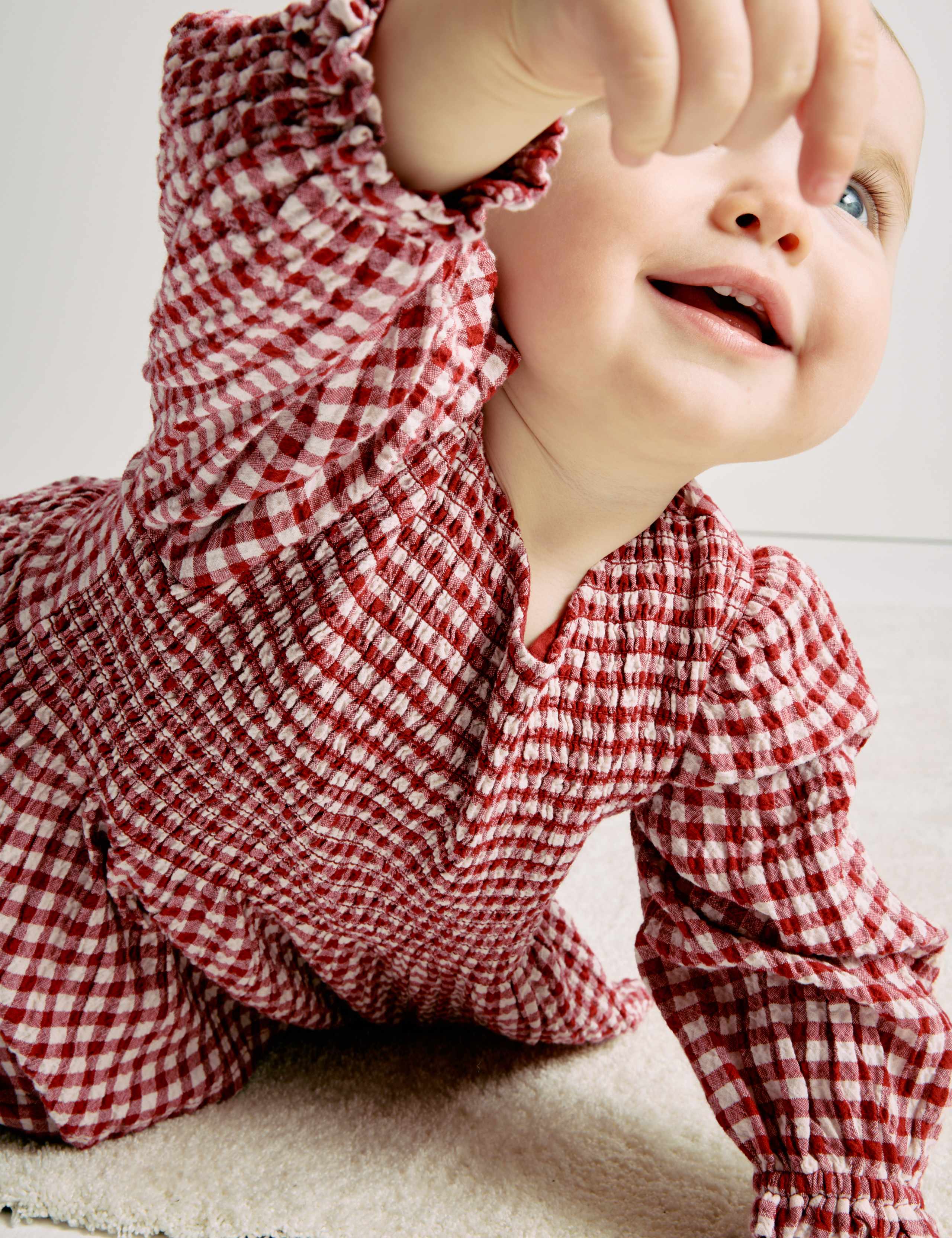 2pc Cotton Blend Gingham Outfit (0-4 Yrs)