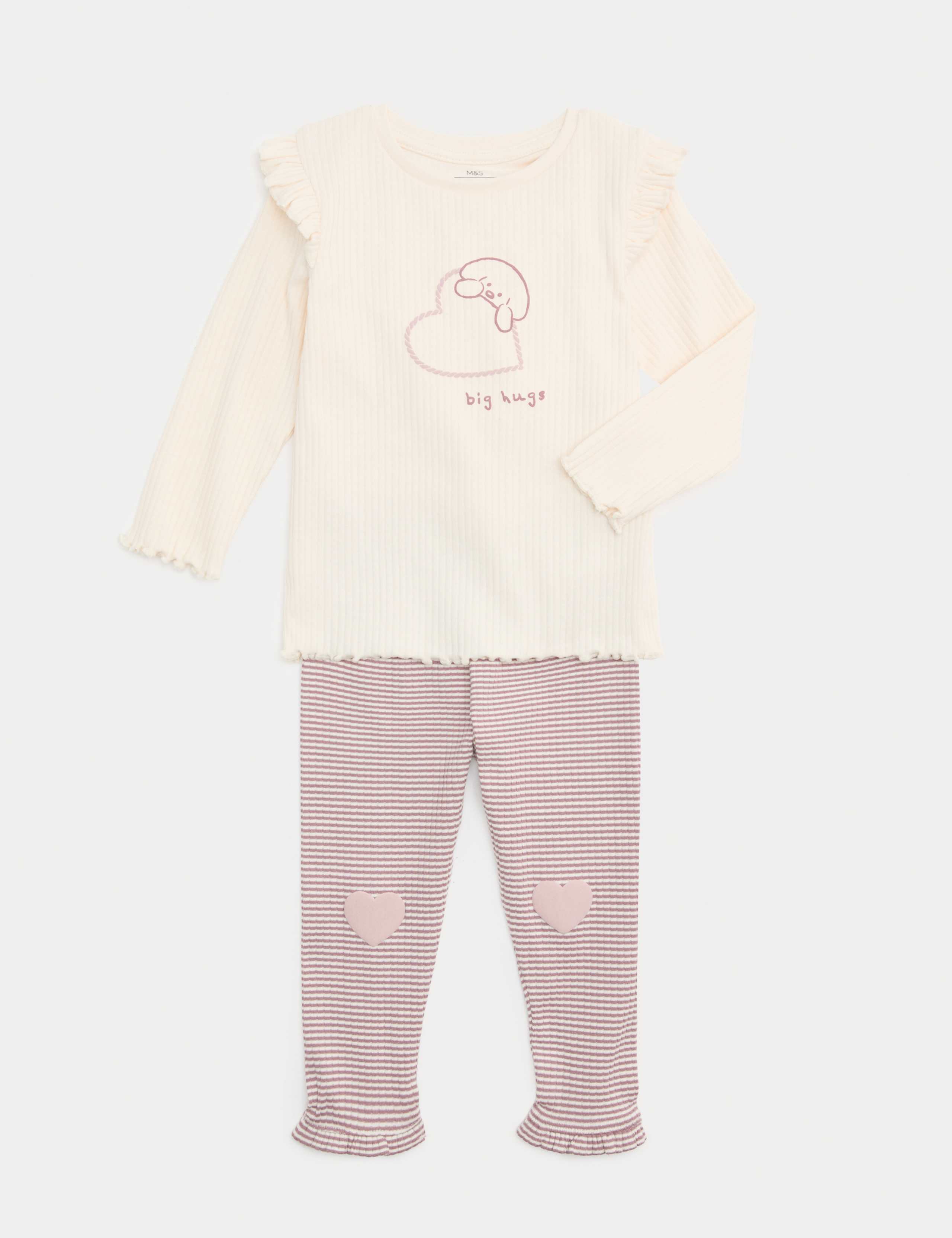 2 Piece Heart Dog Outfit (0-3 Yrs)