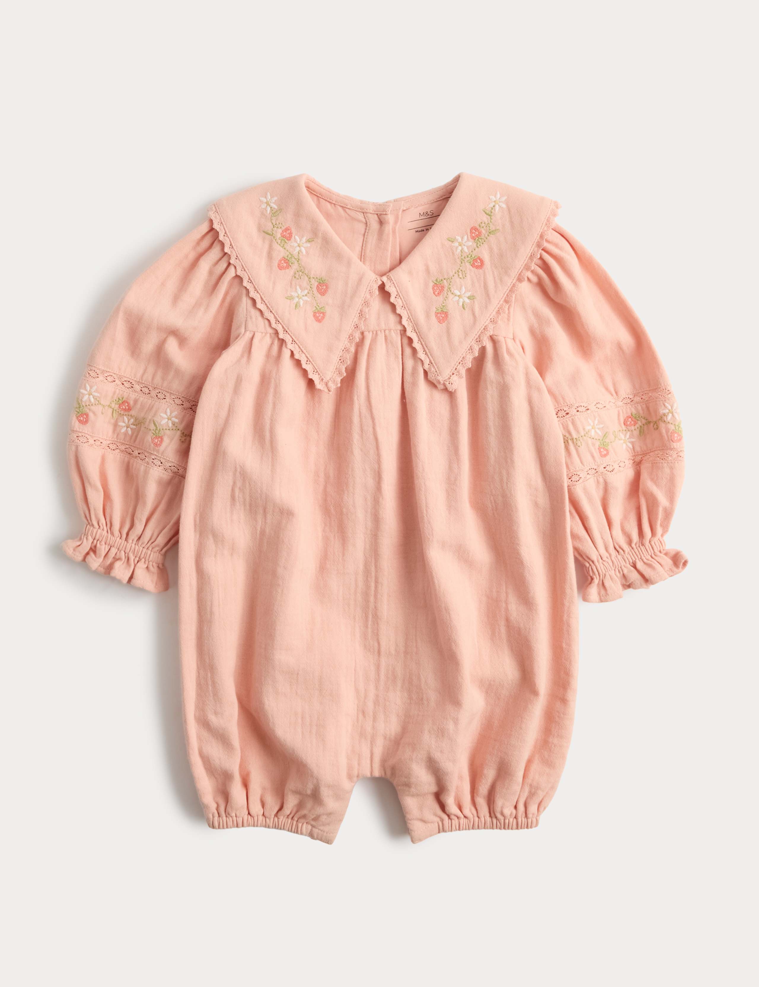 Pure Cotton Embroidered Romper (0-3 Yrs)