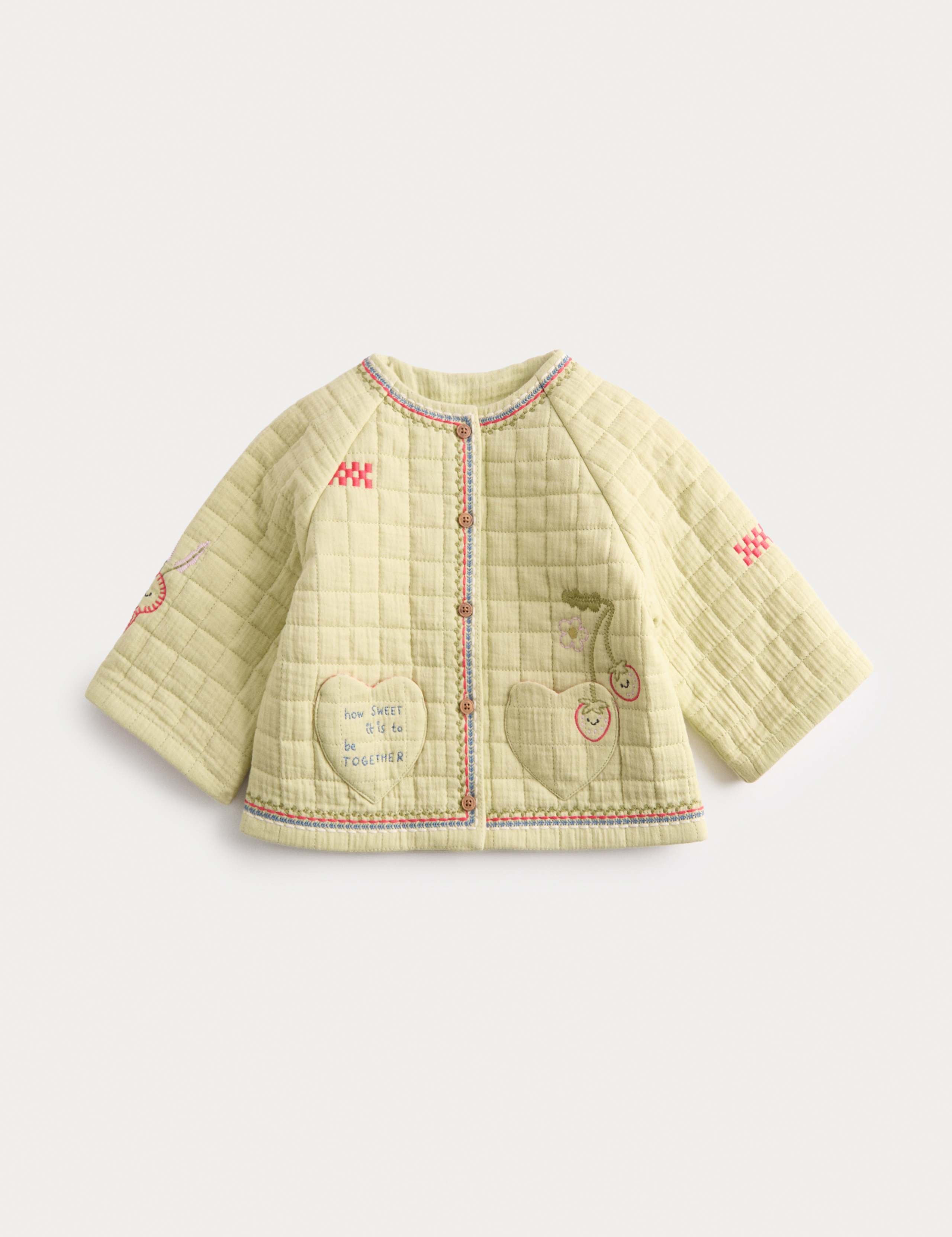 Pure Cotton Embroidered Jacket (0-3 Years)