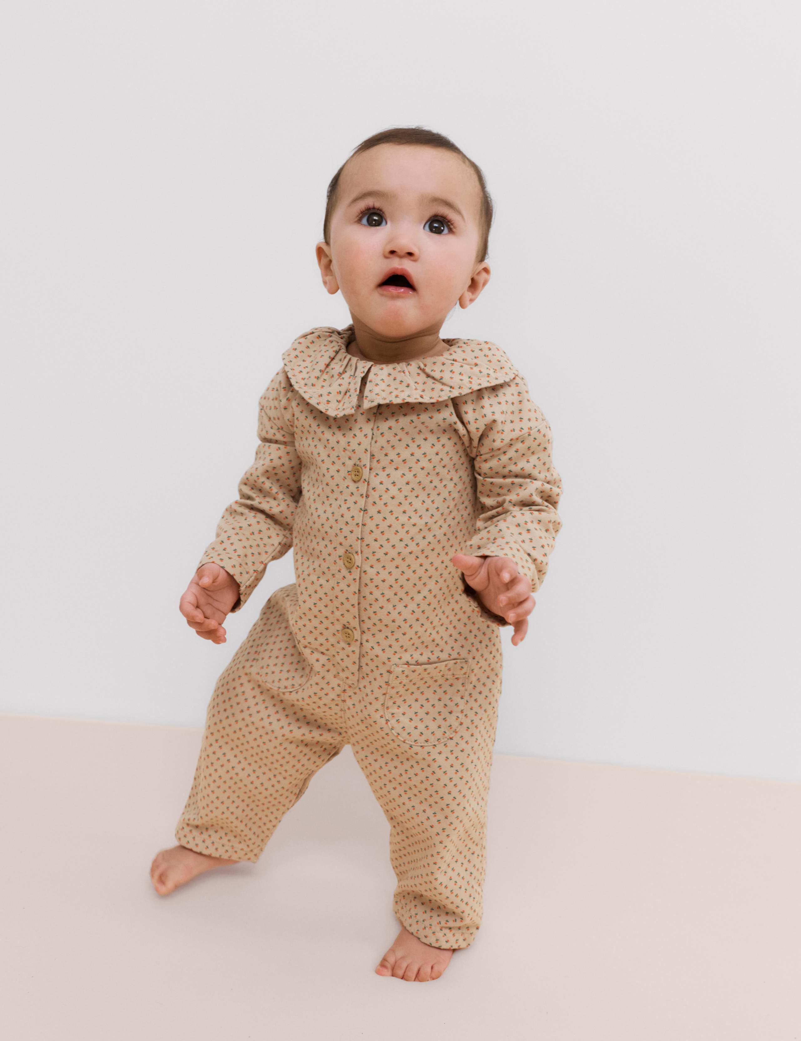 Pure Cotton Ditsy Floral All in One (0-3 Yrs)