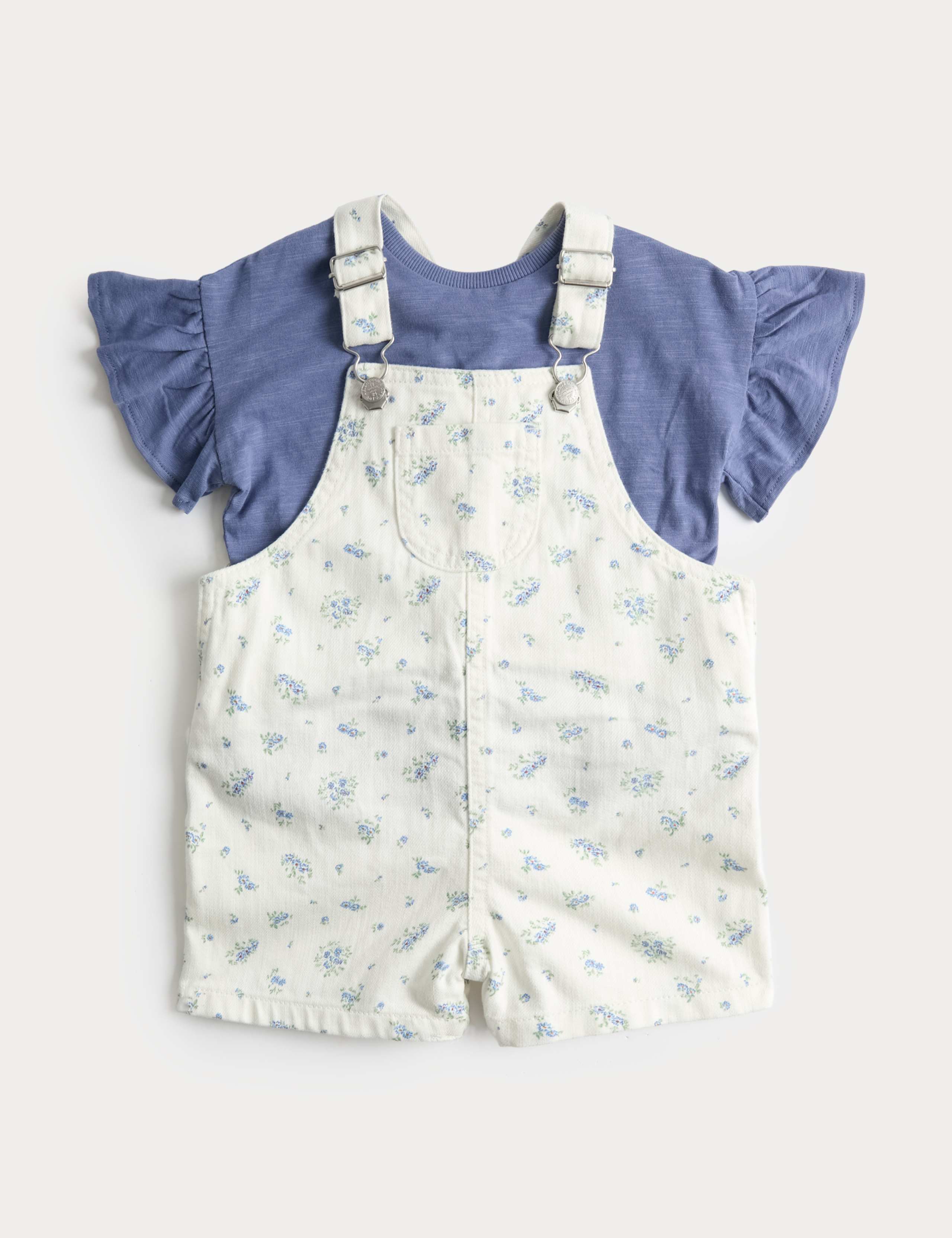 2 Piece Cotton Rich Dungaree Outfit (0-3 Yrs)