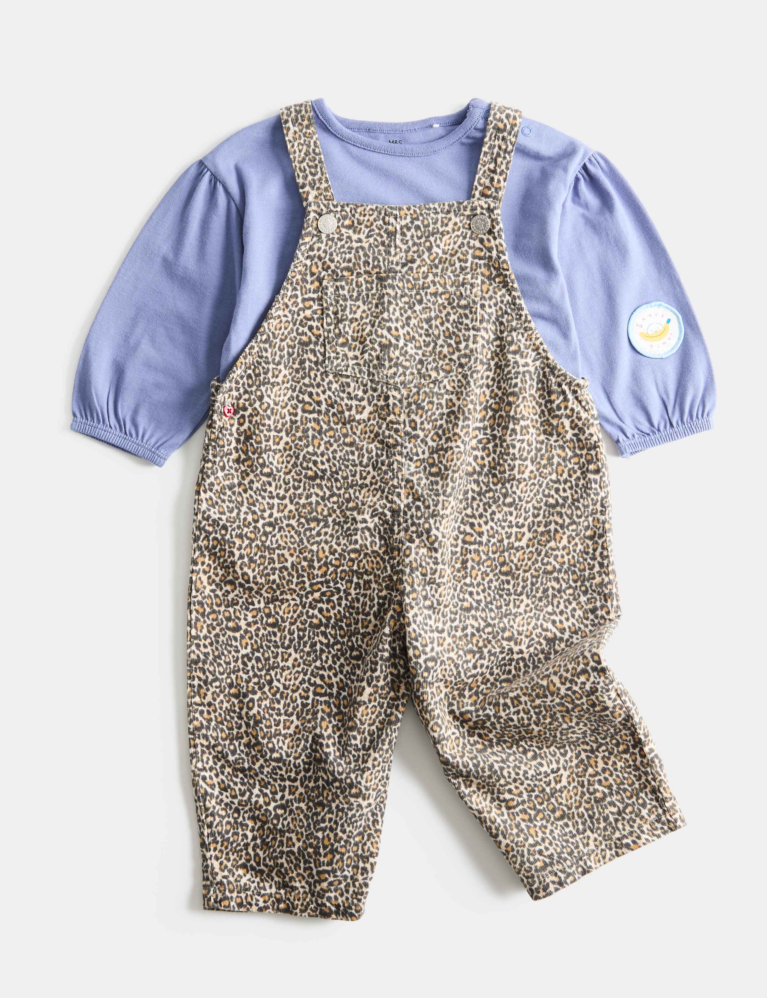 2 Piece Pure Cotton Leopard Print Outfit (0-3 Yrs)