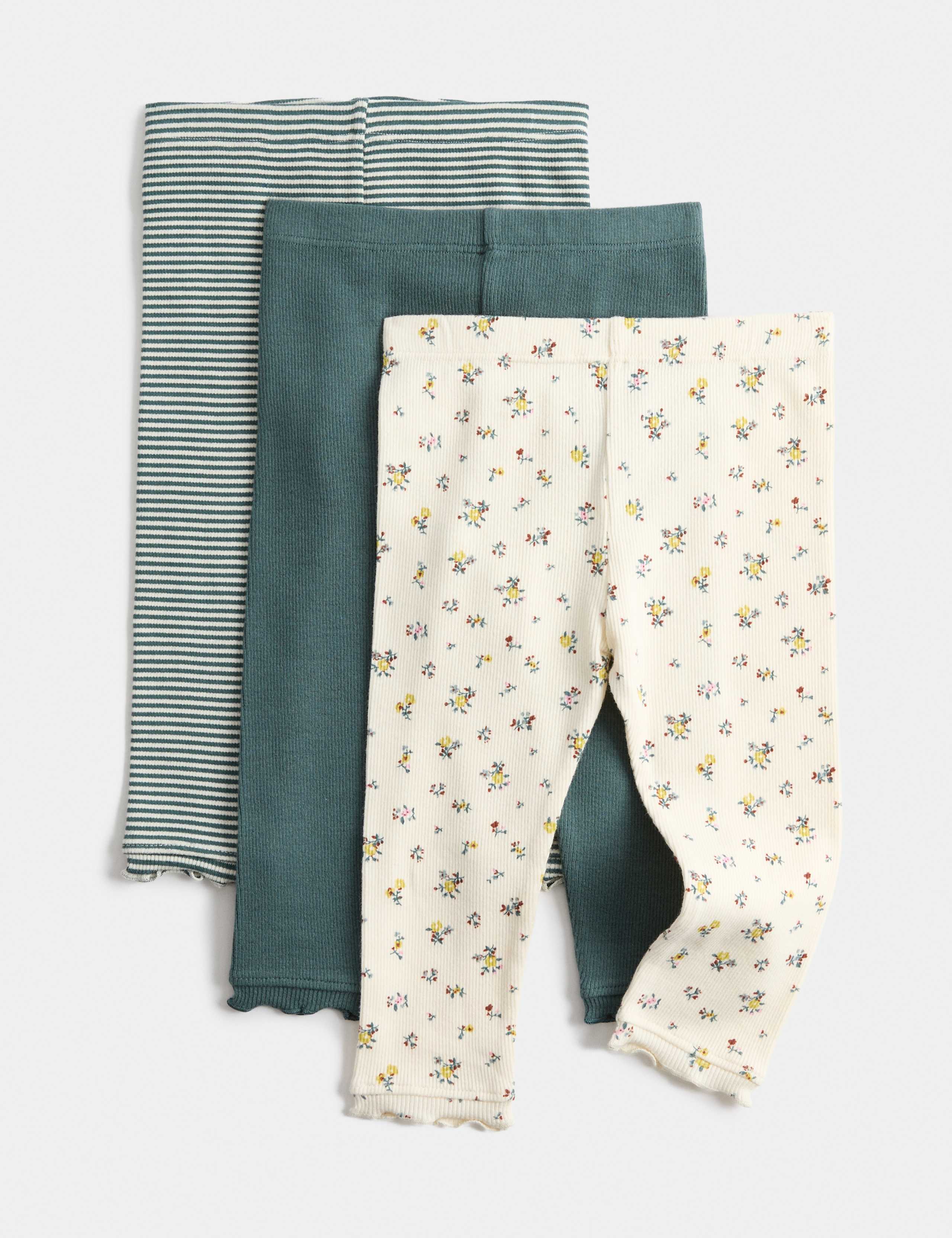 3 Pack Cotton Rich Ditsy Leggings (1-5 Yrs)