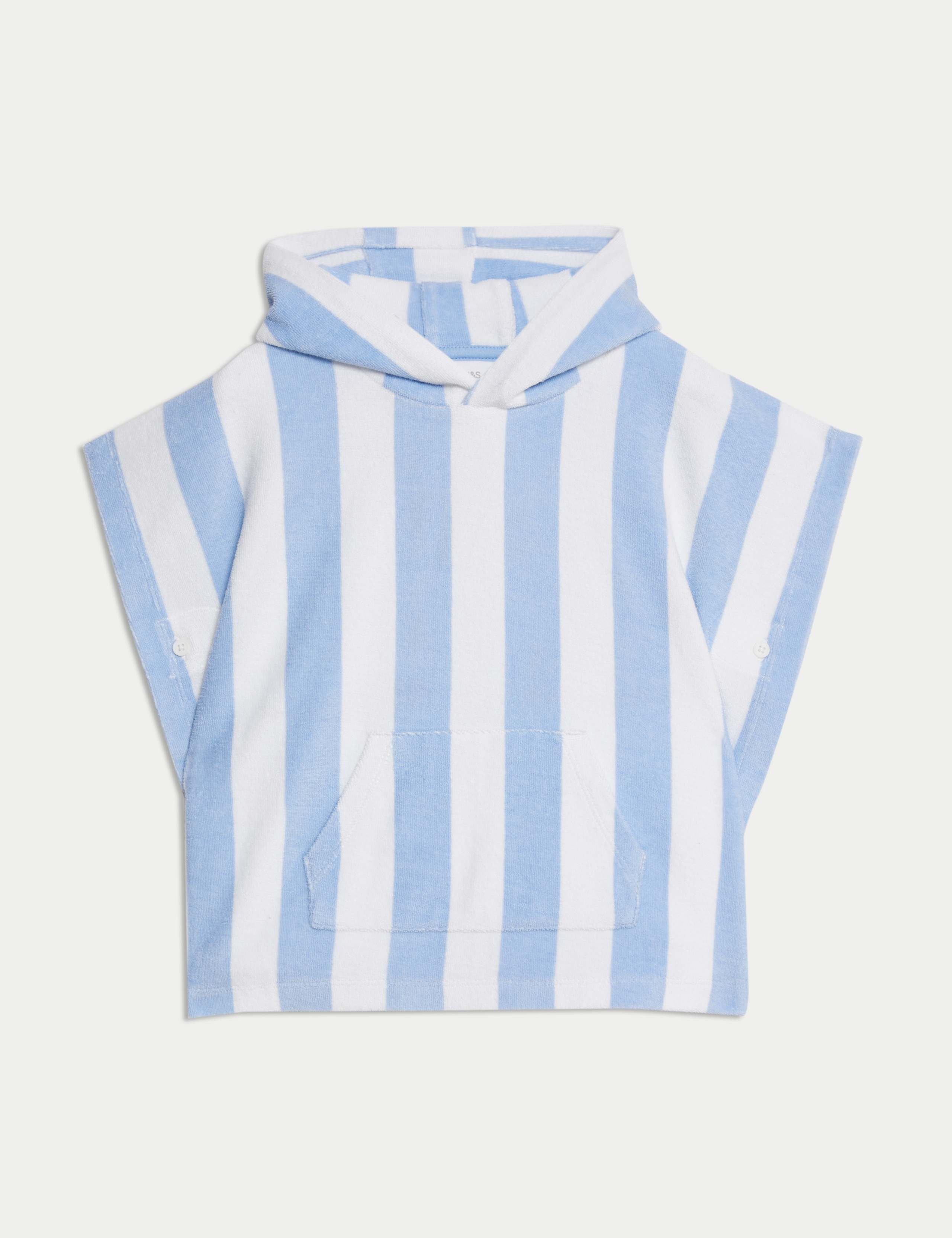 Pure Cotton Striped Towelling Poncho (0-3 Yrs)