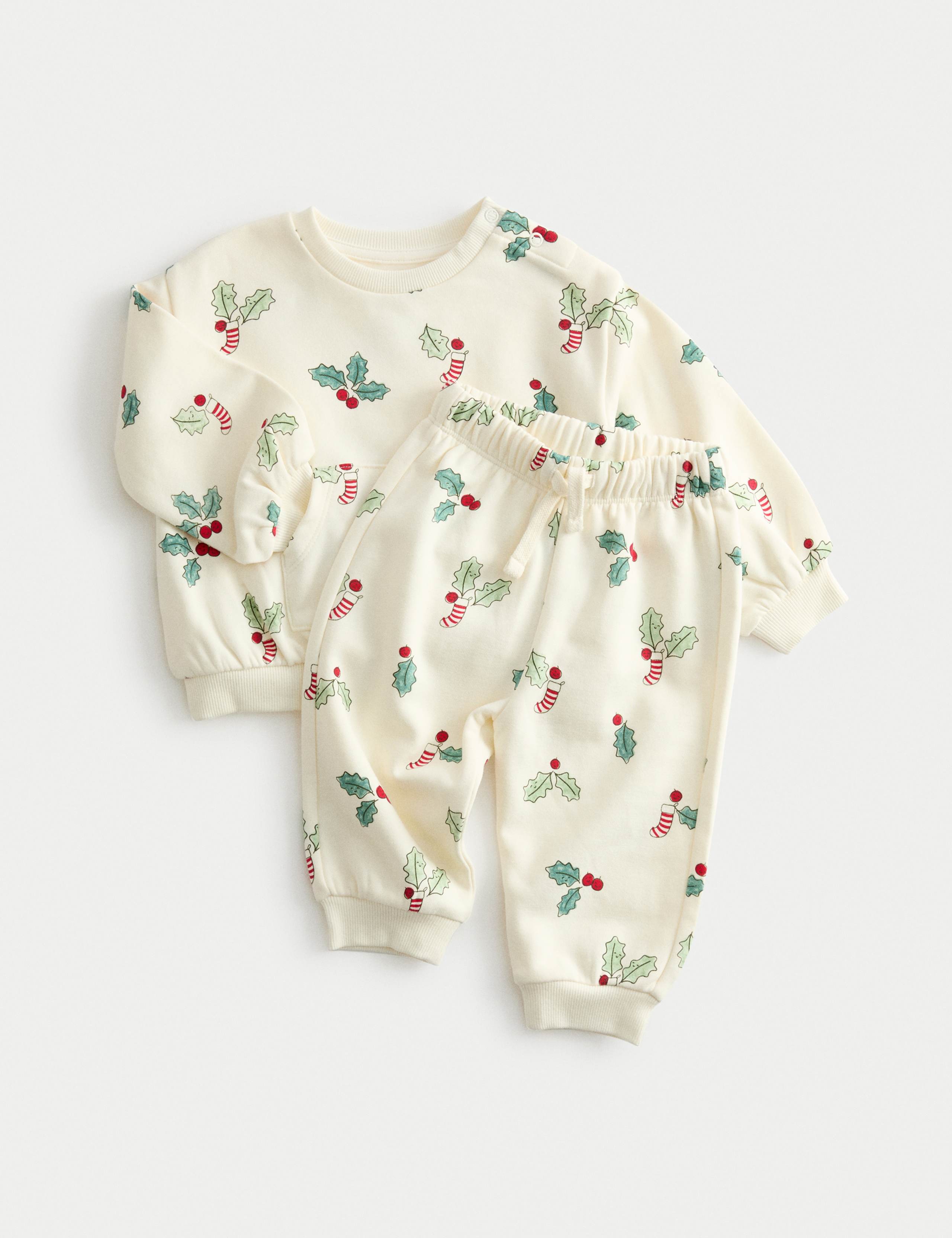 Holly Print Sweatshirt Outfit (0-3 Yrs)