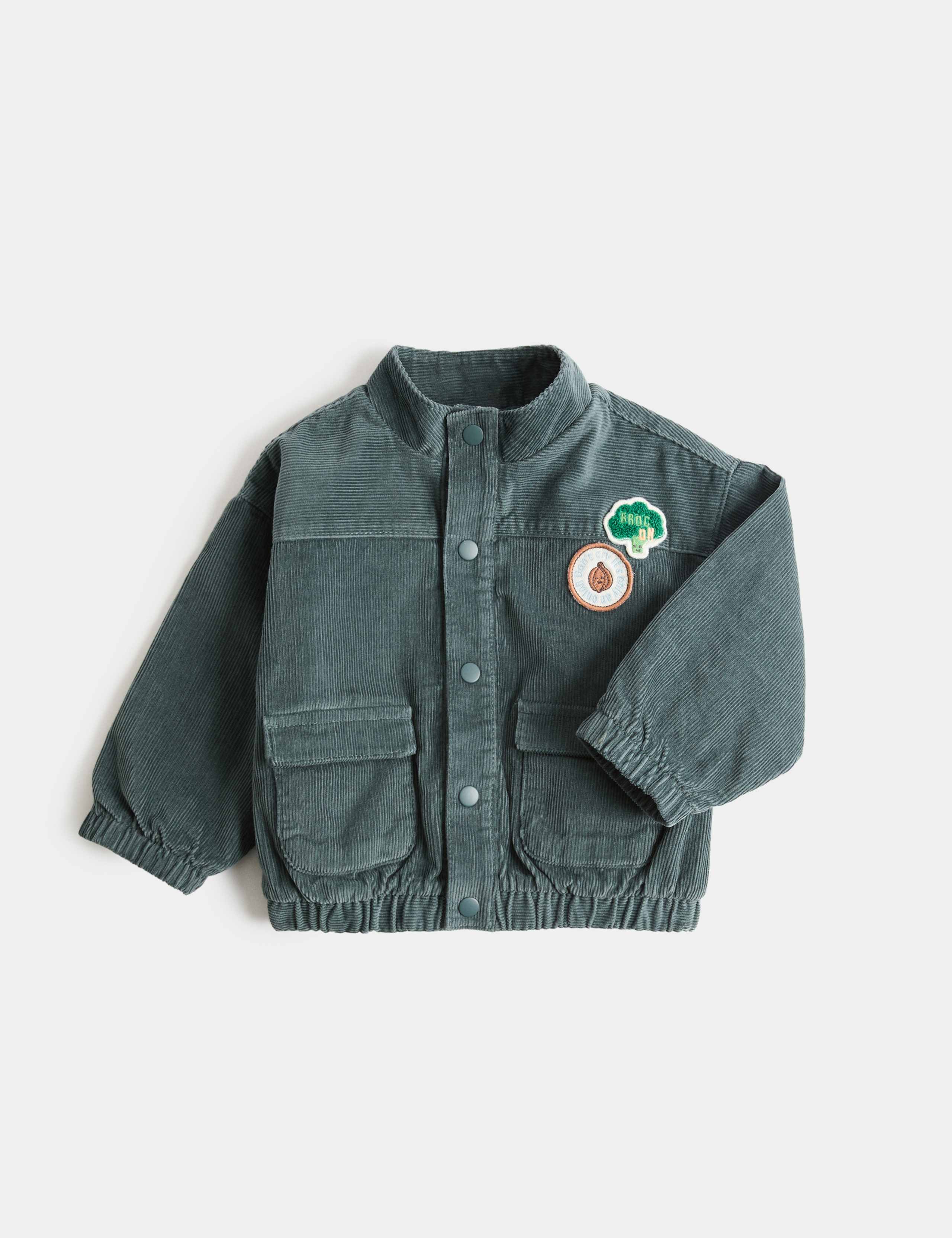 Pure Cotton Cord Badge Jacket (0-5 Yrs)