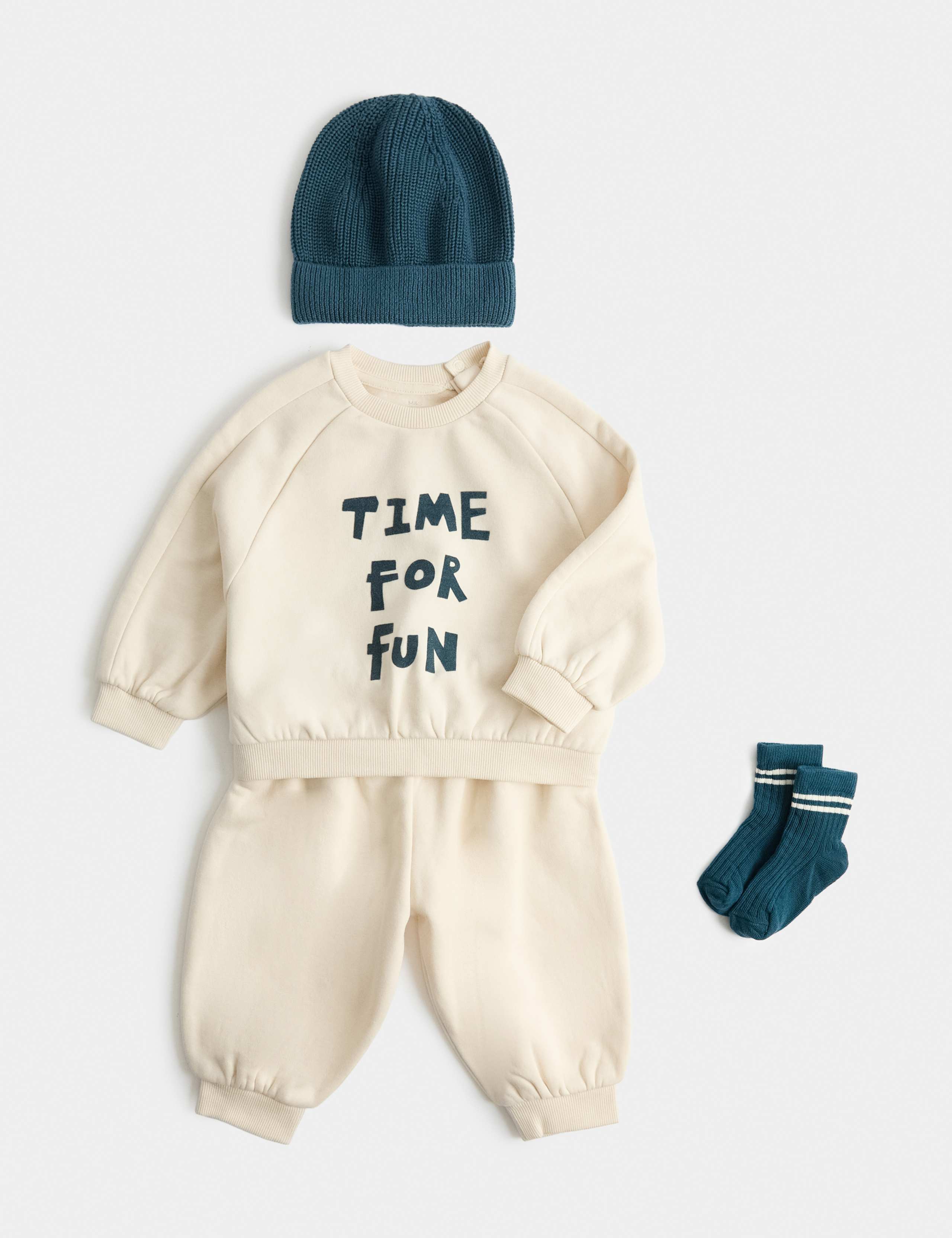 4 Piece Cotton Rich Time for Fun Outfit (0-5 Yrs)