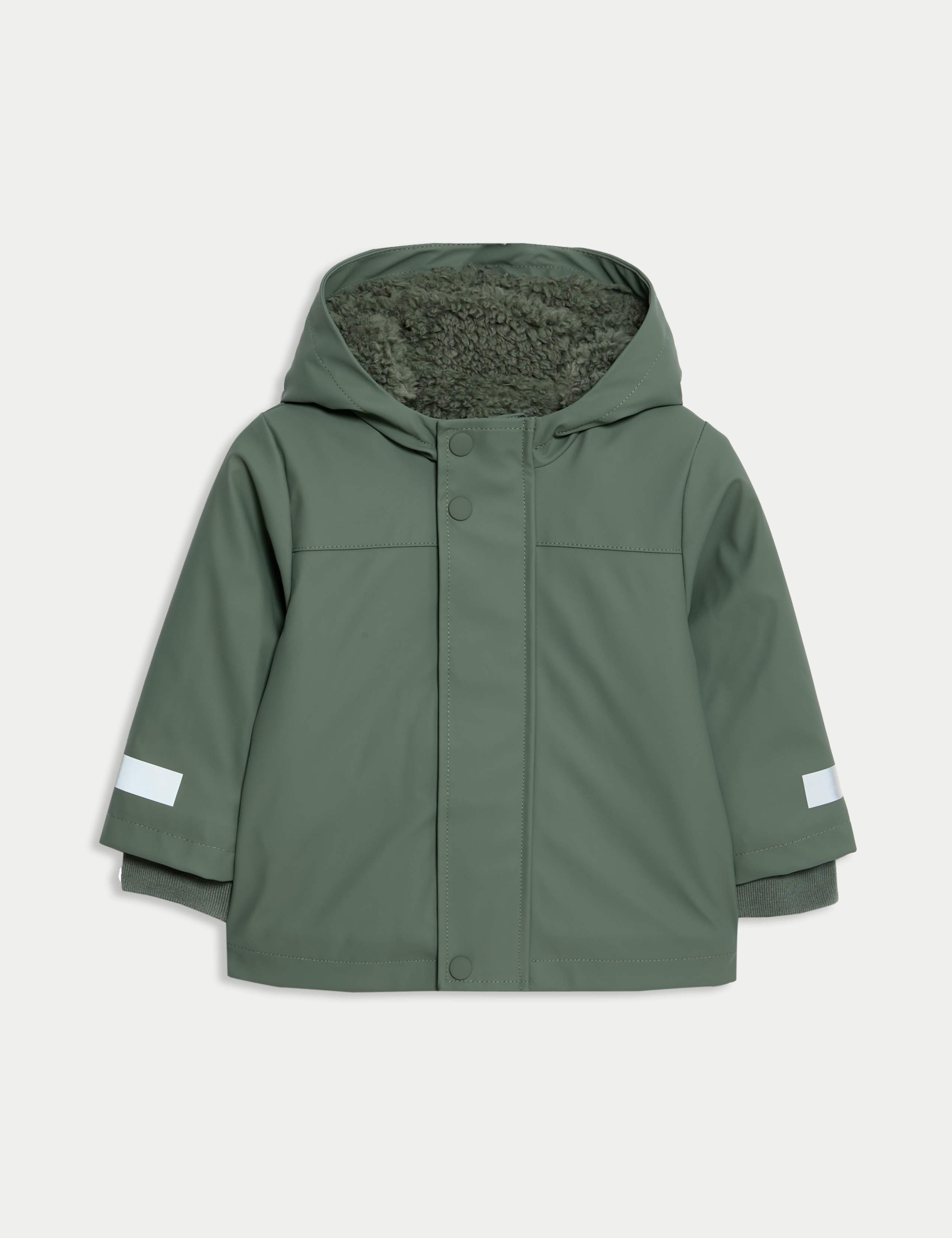 Stormwear™ Hooded Borg Lined Plain Fisherman Coat (3 Mths-3 Yrs)
