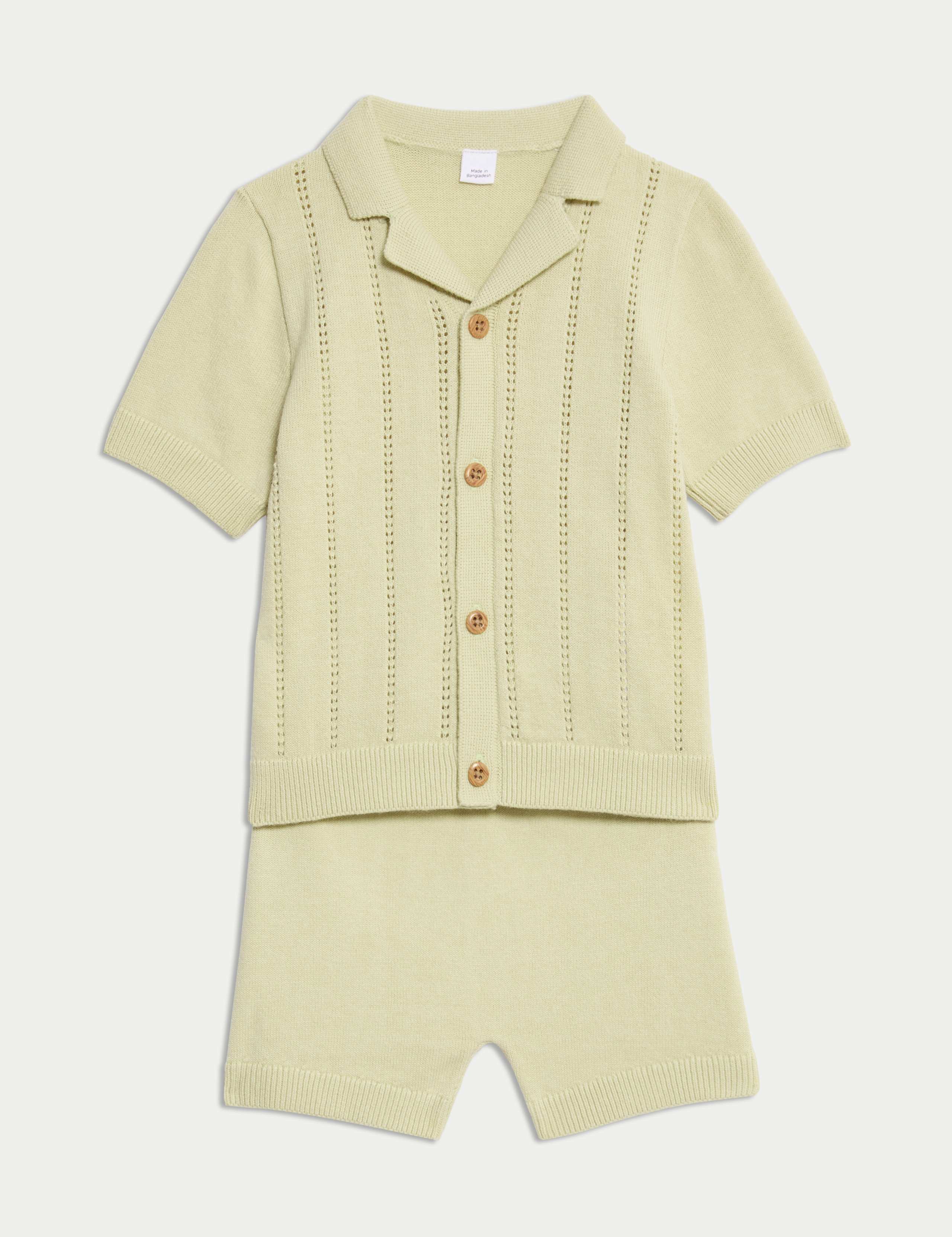 2pc Pure Cotton Knitted Outfit (0-3 Yrs)
