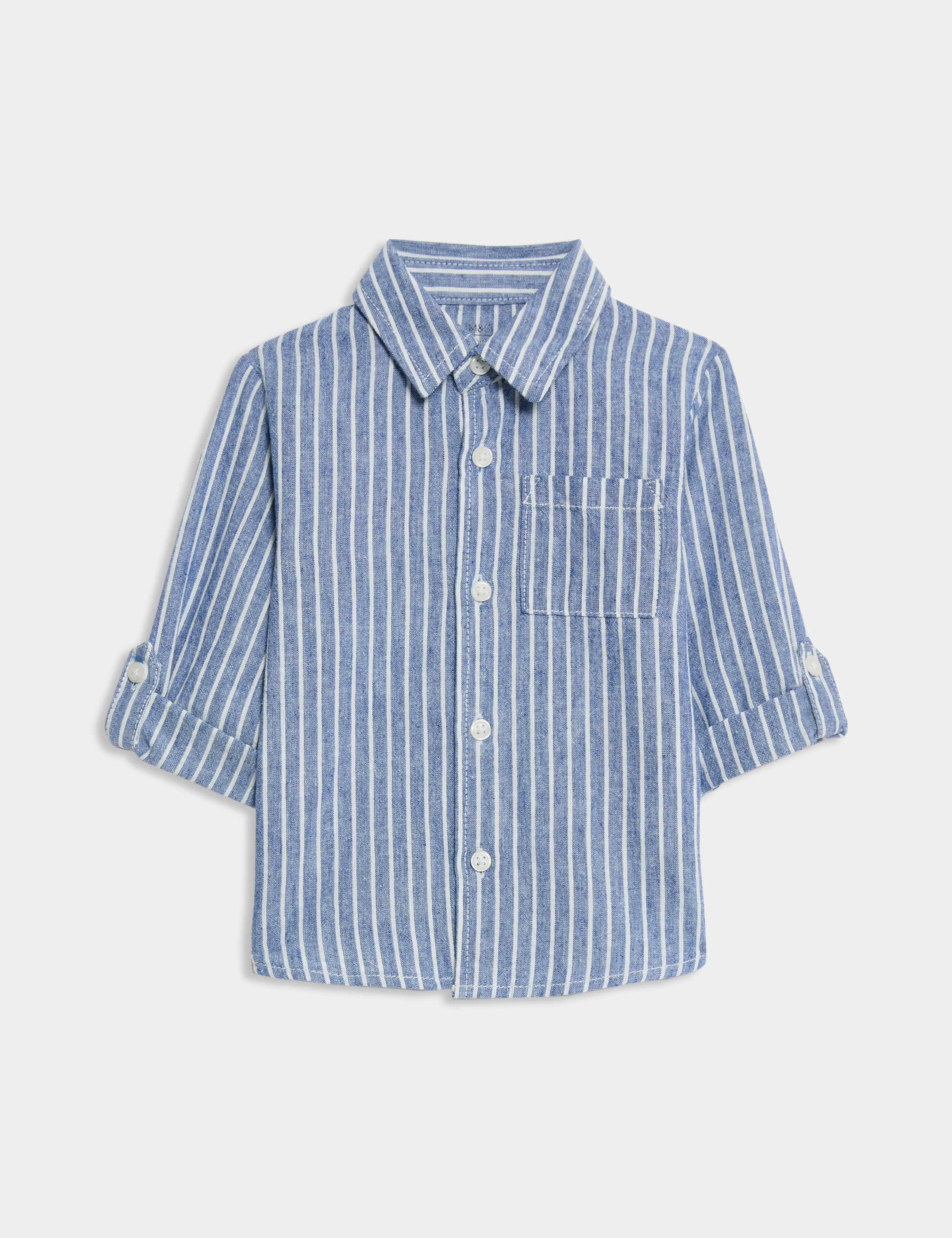 Cotton Rich Striped Shirt (0 - 6 Yrs)