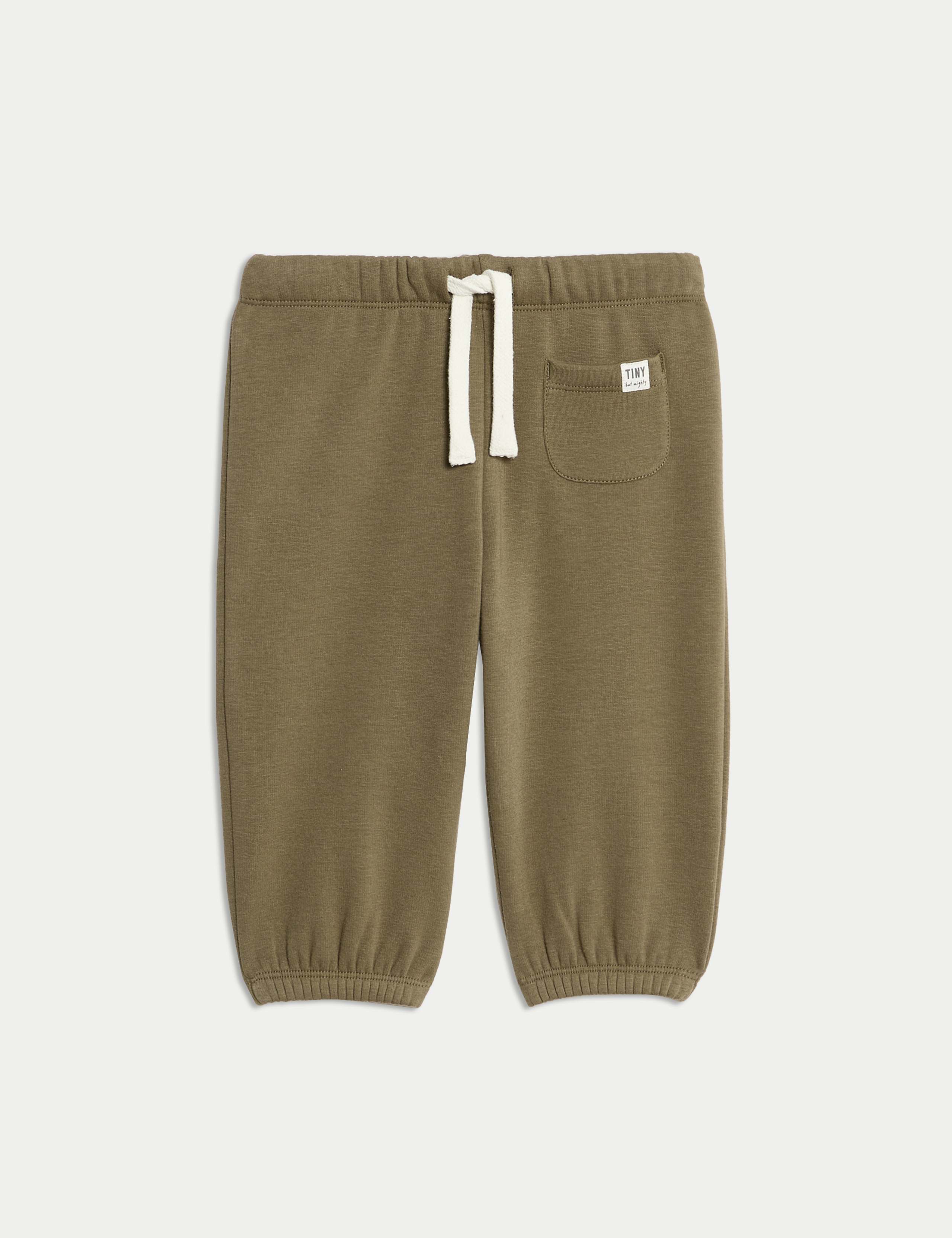 Cotton Blend Fleece Lined Joggers (0-3 Yrs)