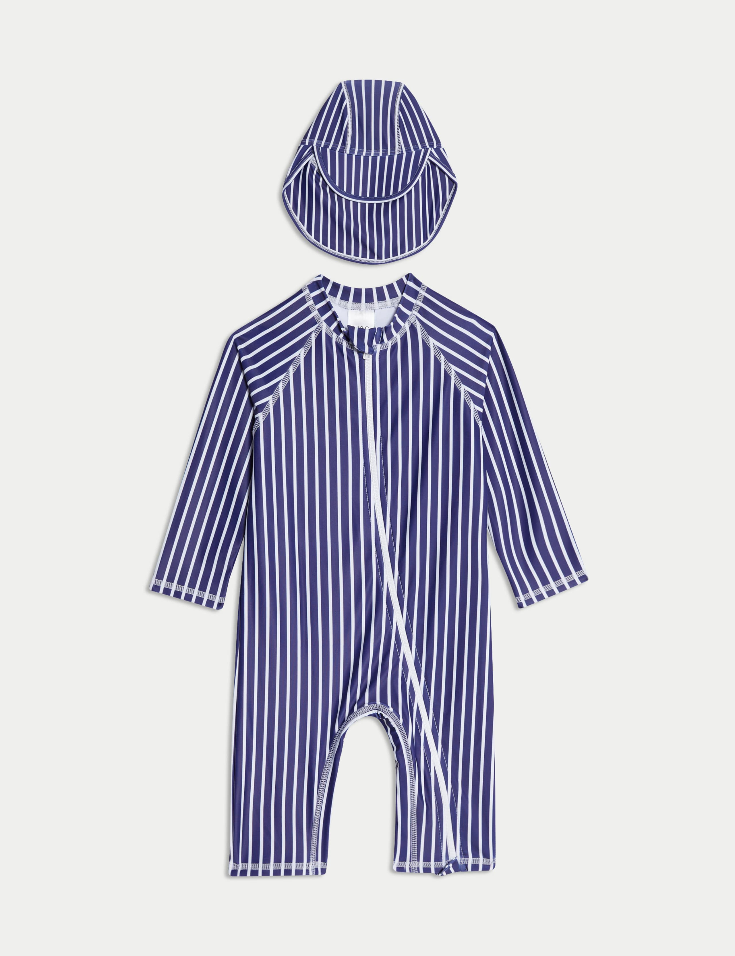 2pc Striped Zip Through Swim Set (0-3 Yrs)