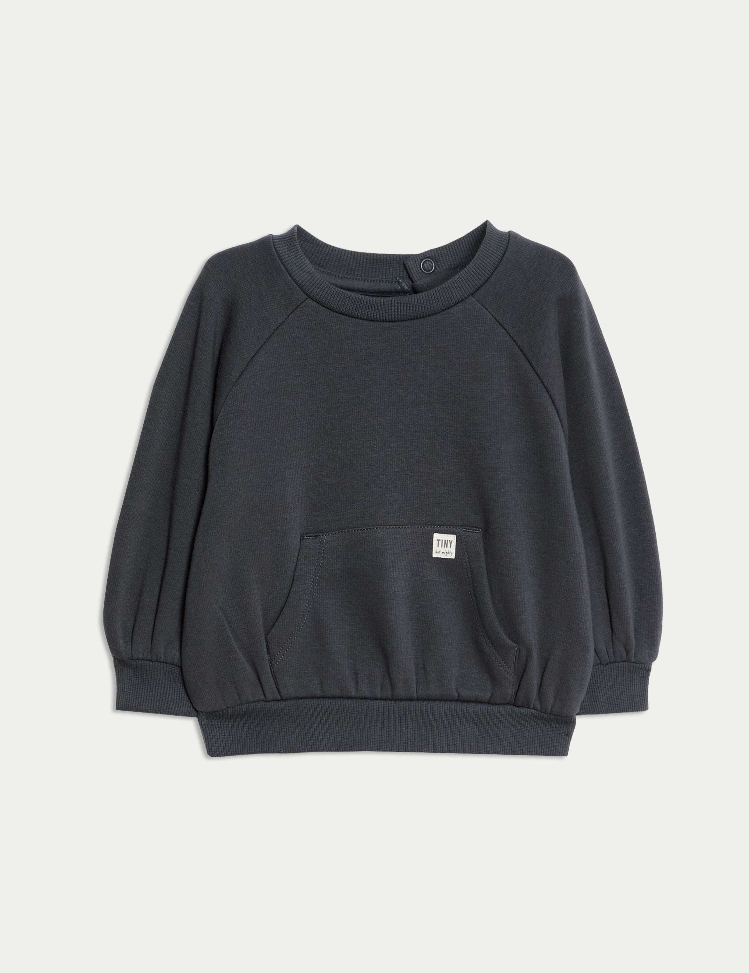 Cotton Blend Fleece Lined Sweatshirt (0-3 Yrs)