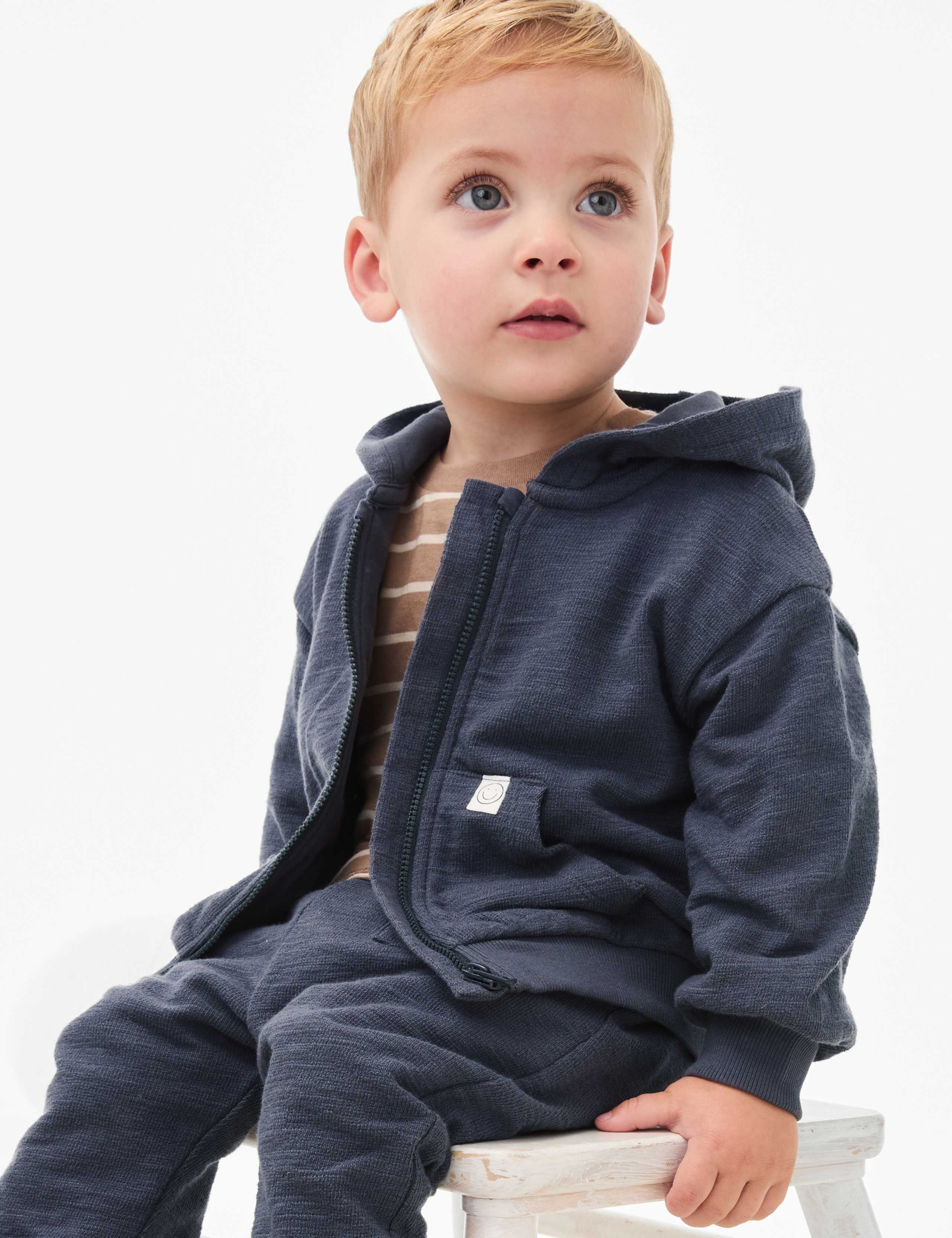 Pure Cotton Zip Hoodie (0-6 Yrs)