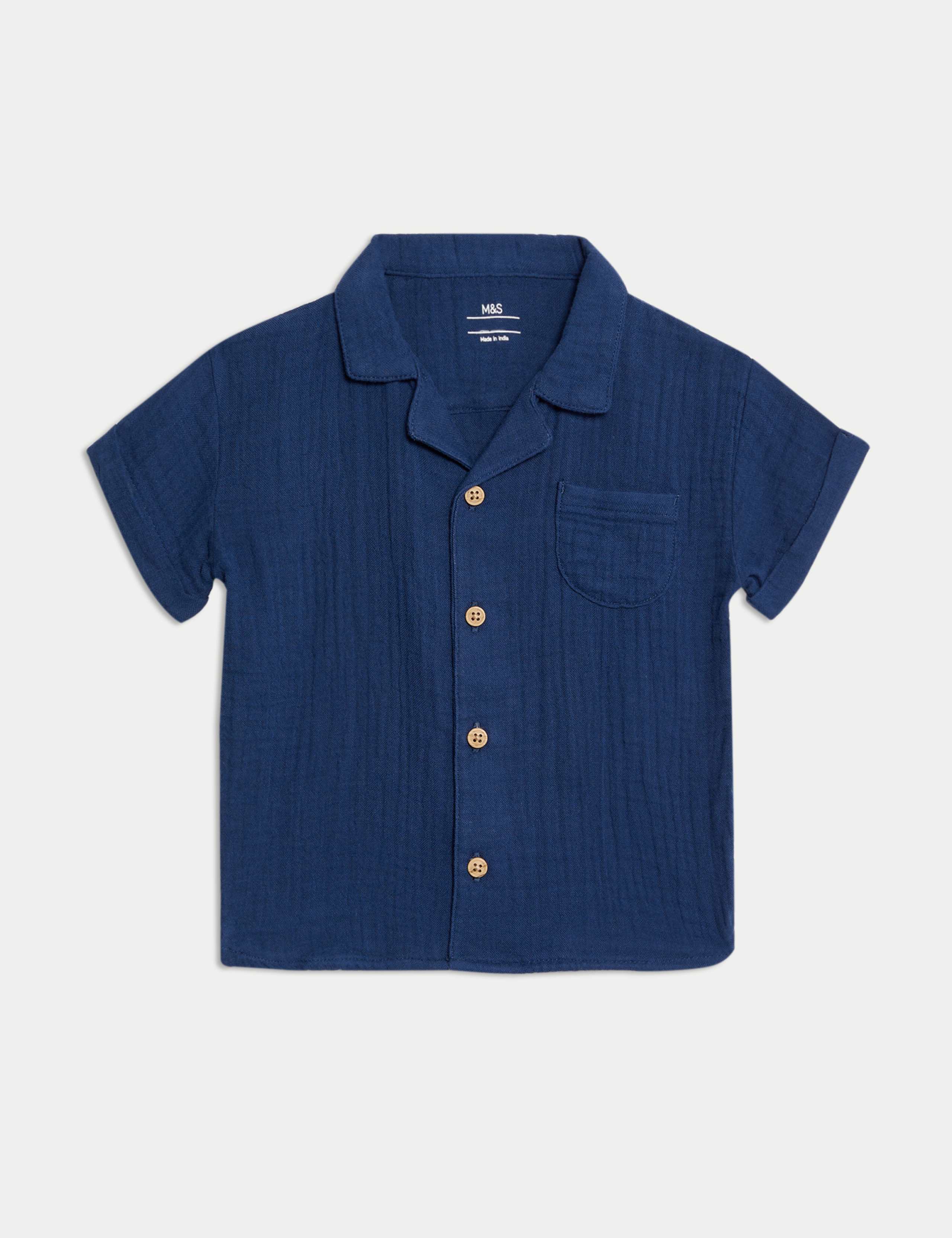Pure Cotton Double Cloth Shirt (0-3 Yrs)