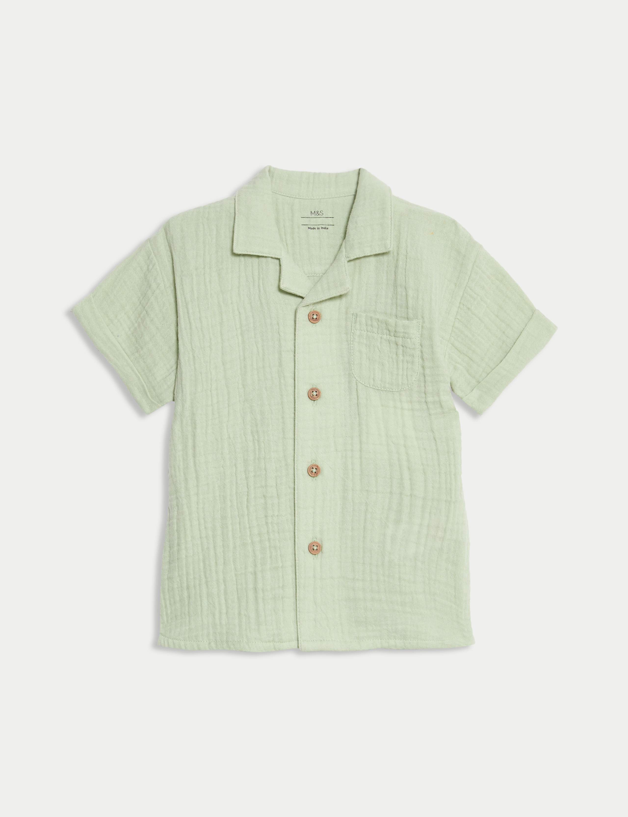 Pure Cotton Double Cloth Shirt (0-3 Yrs)