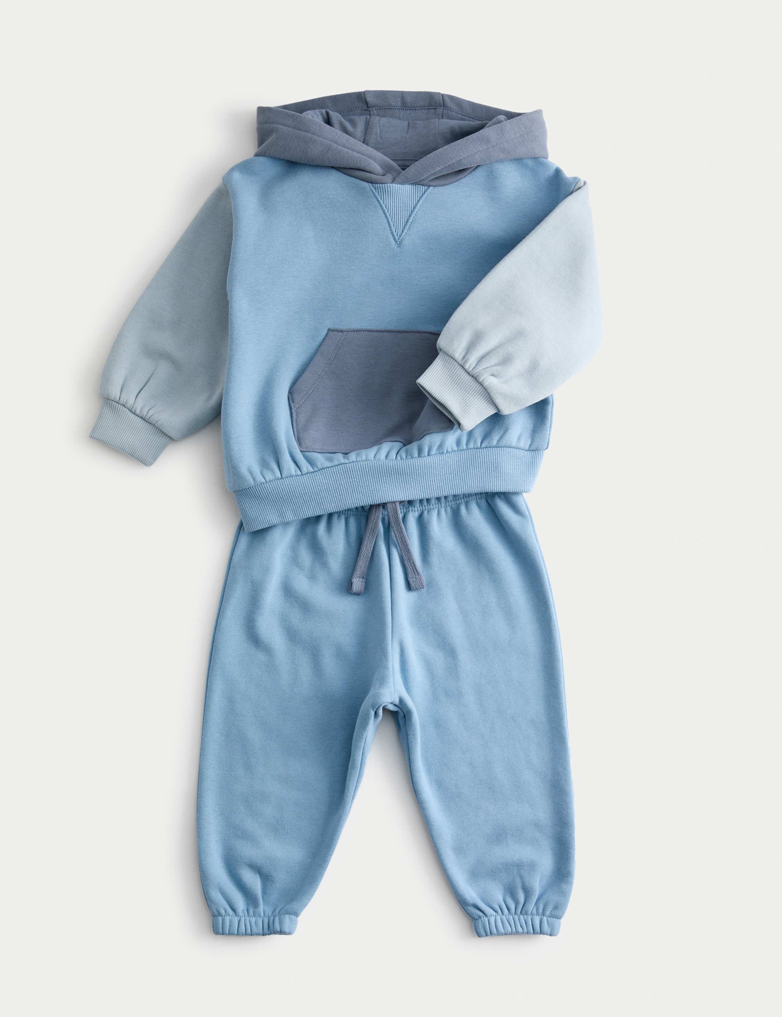 2pc Cotton Rich Colour Block Sweat Outfit (0-8 Yrs)