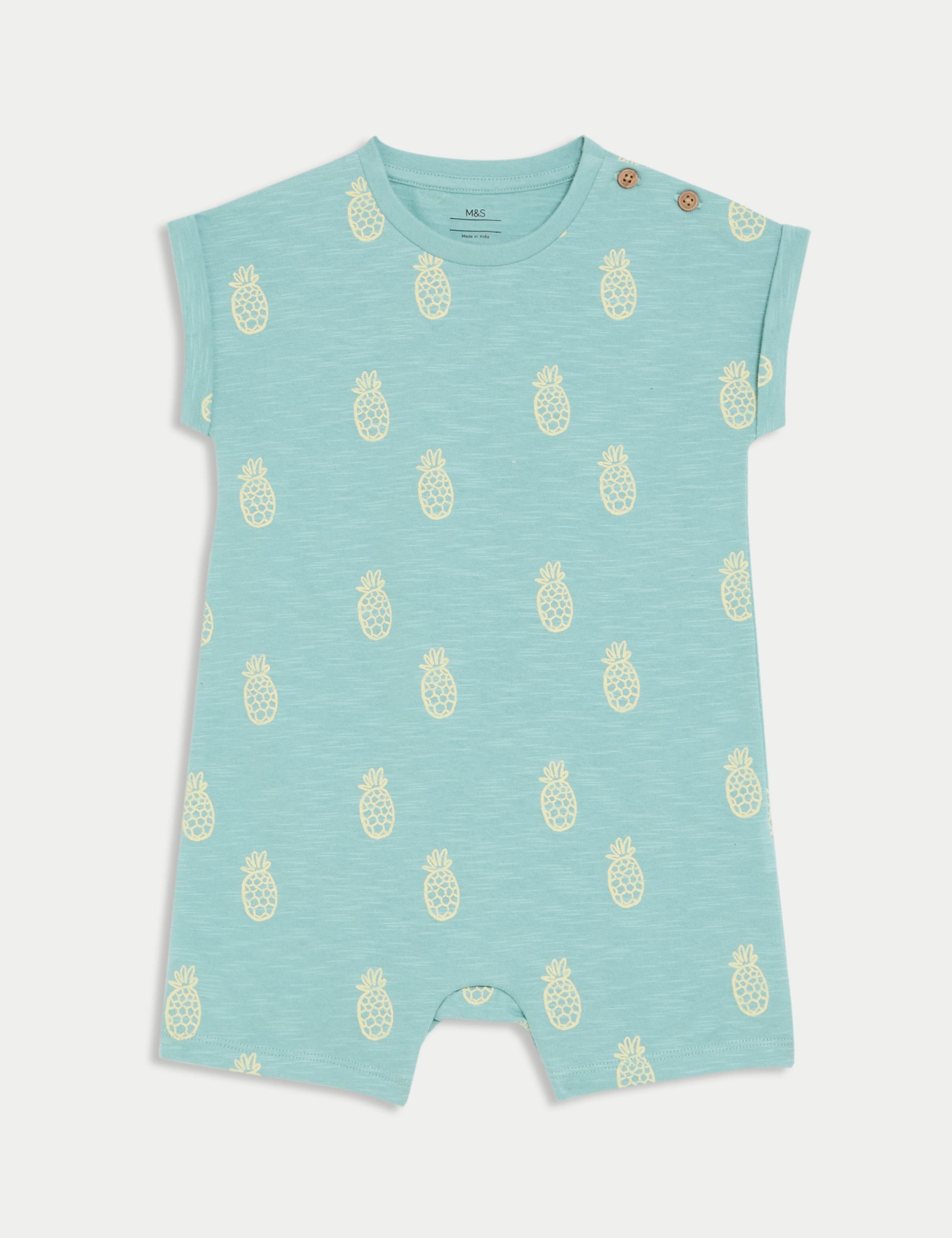 Pure Cotton Pineapple Print Romper (0-3 Yrs)