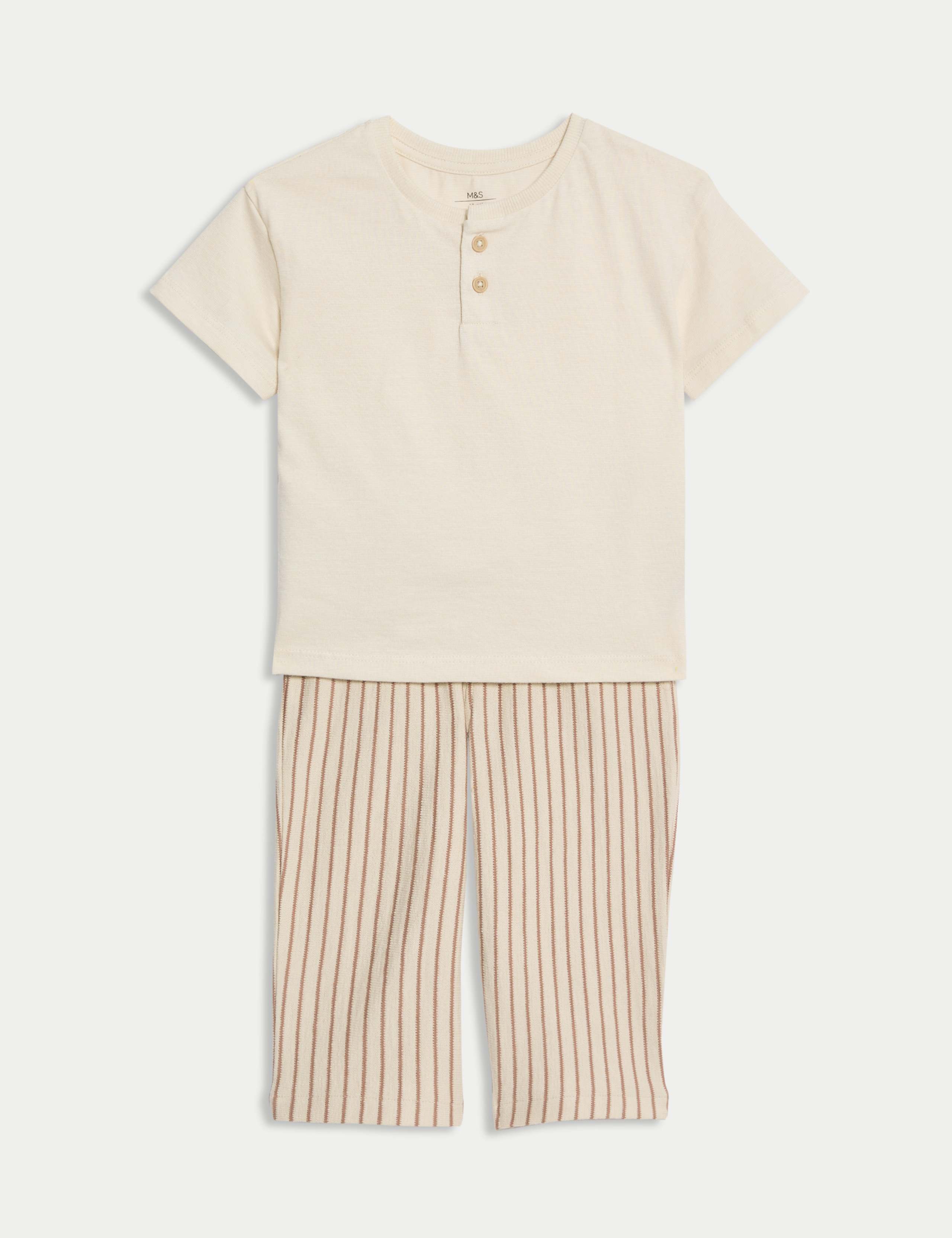 2pc Pure Cotton Striped Top & Bottom Outfit (0-6 Yrs)