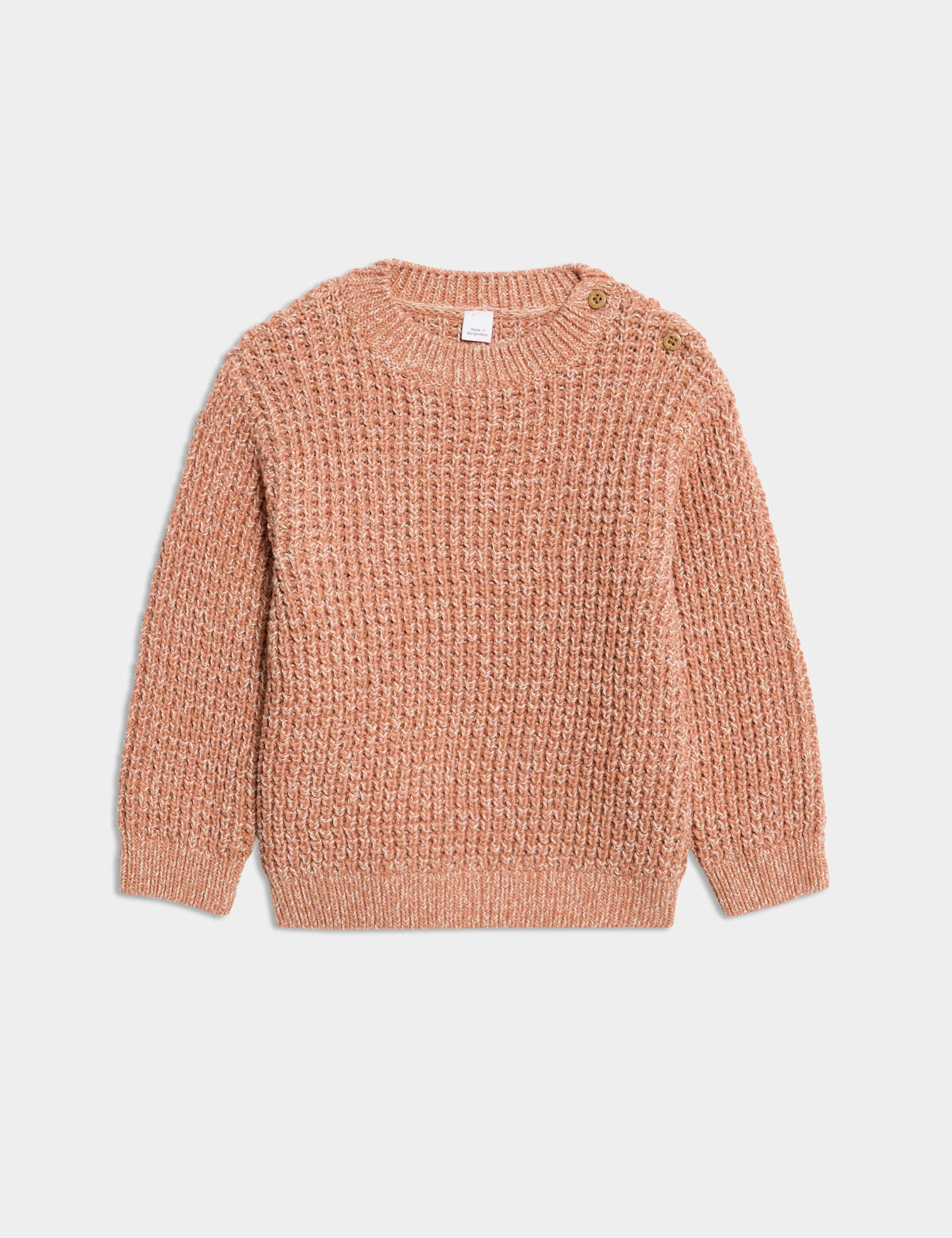 Pure Cotton Open Knit Jumper (0-3 Yrs)