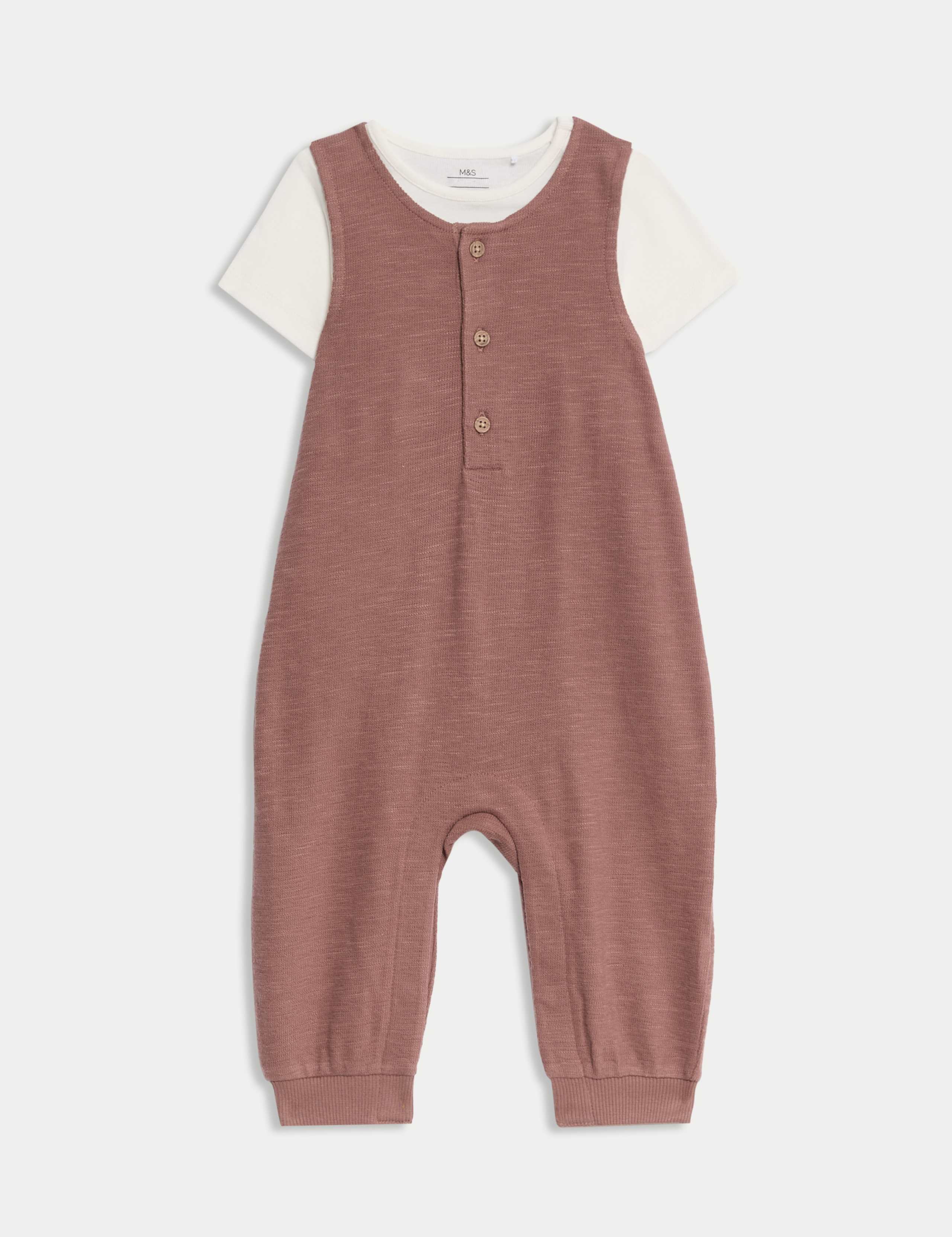 2pc Pure Cotton Romper Outfit (0-3 Yrs)