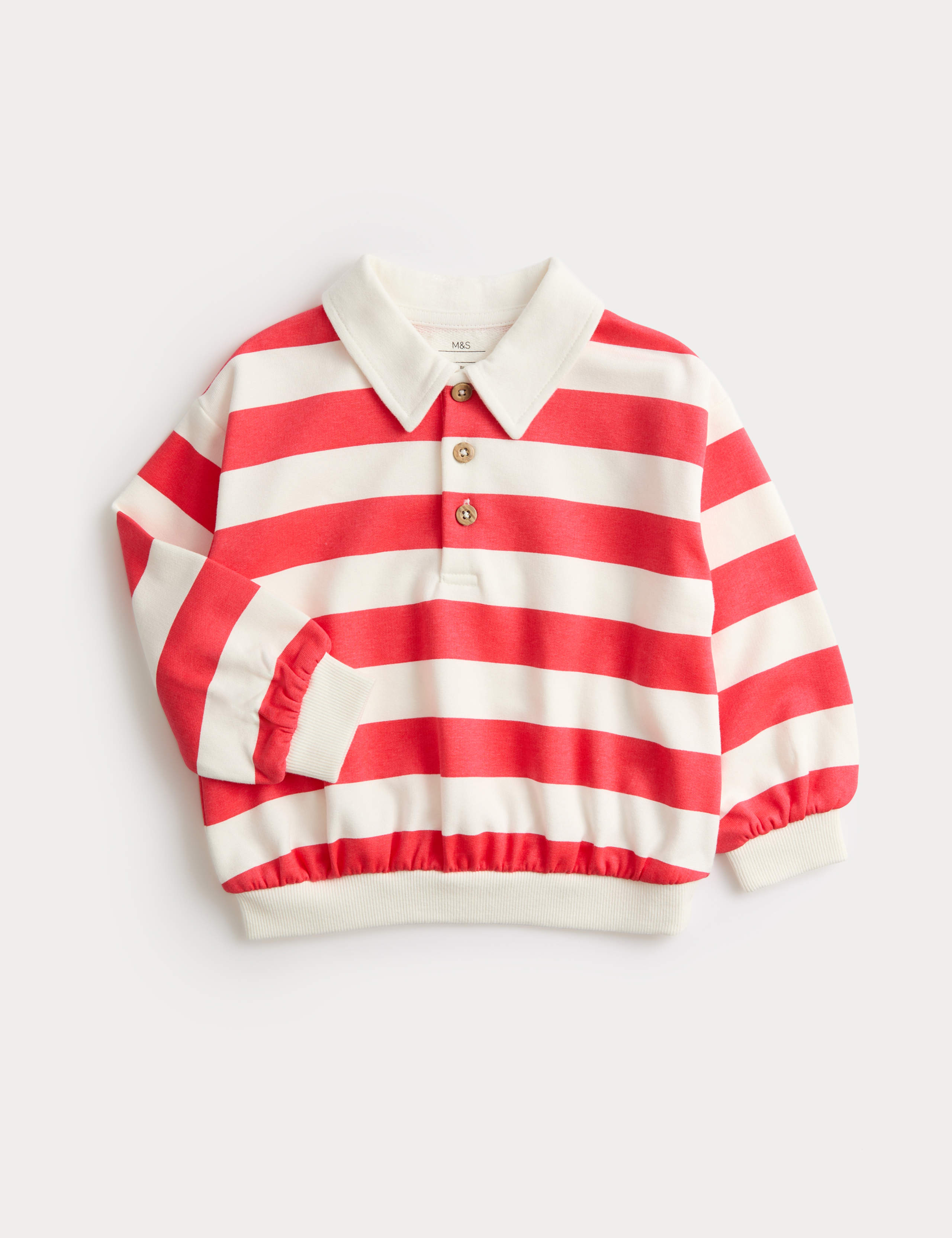 Cotton Rich Striped Rugby Sweatshirt (0-6 Yrs)