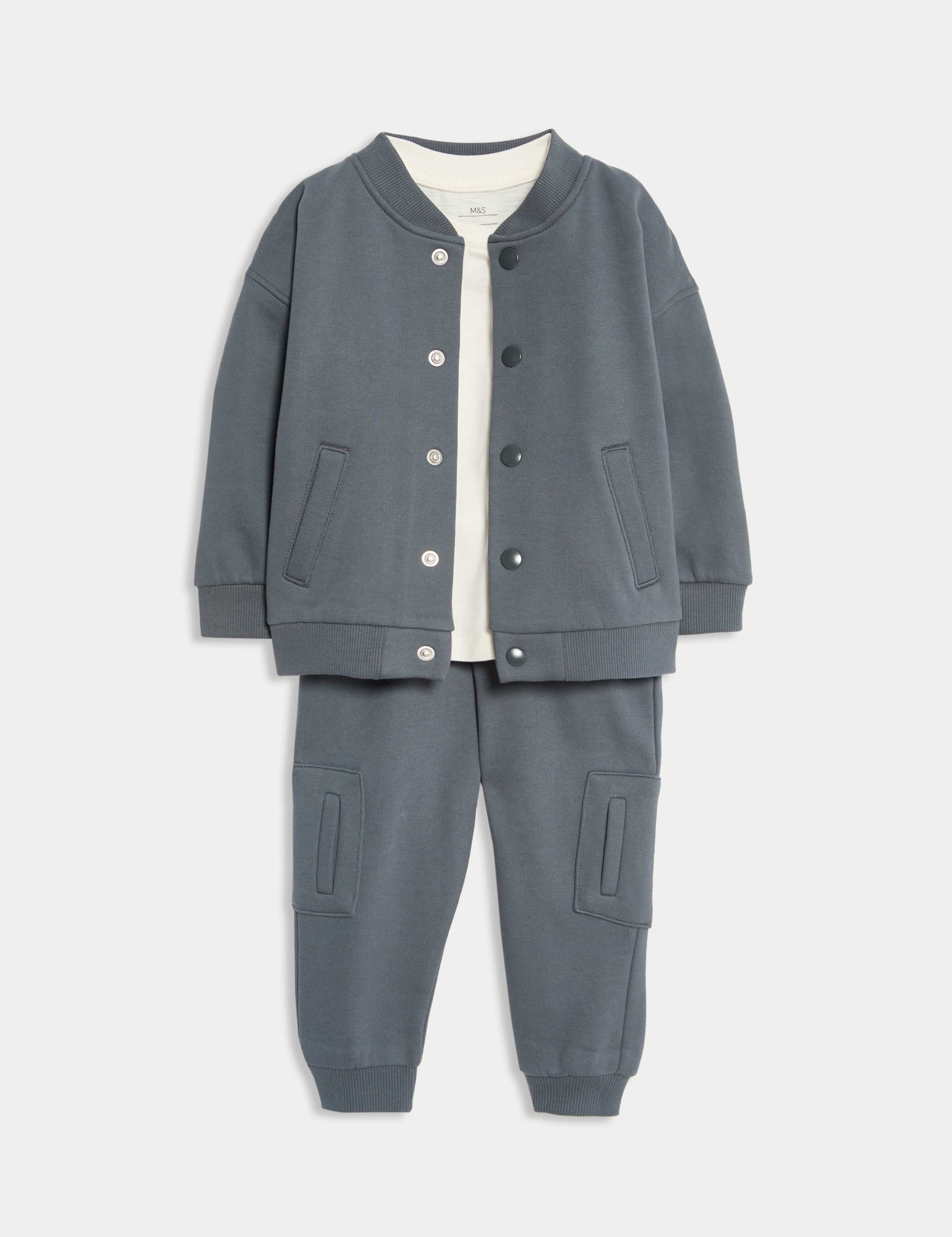 3pc Cotton Rich Bomber Jacket Outfit (0-6 Yrs)
