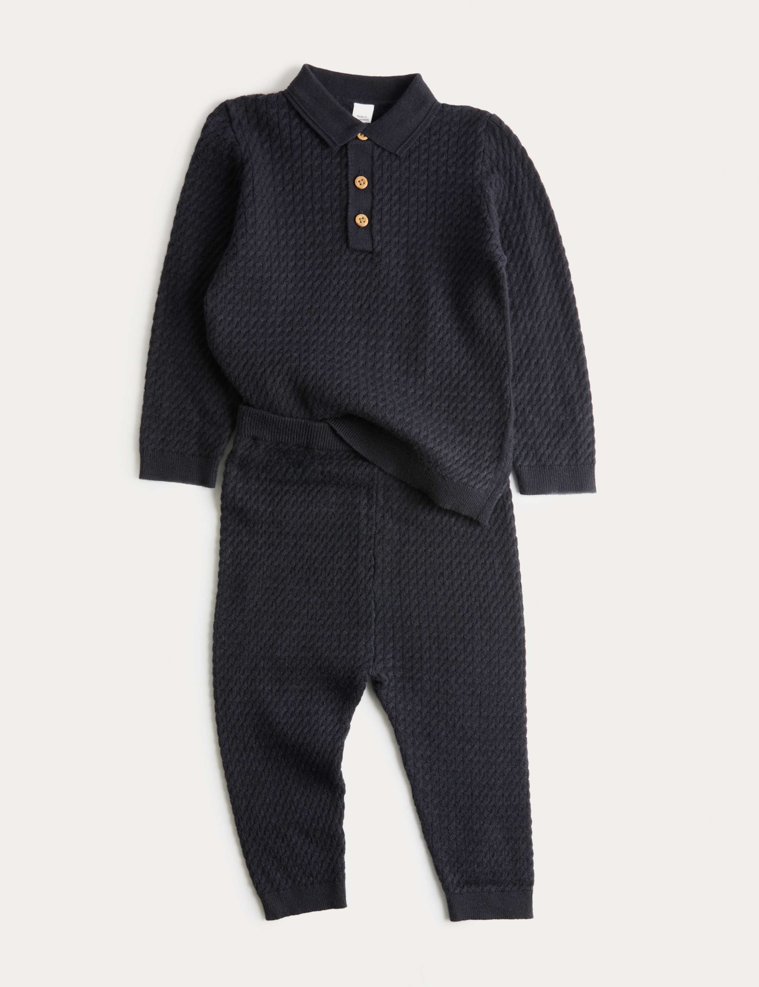 Knitted Textured Top & Bottom Outfit (0-3 Yrs)