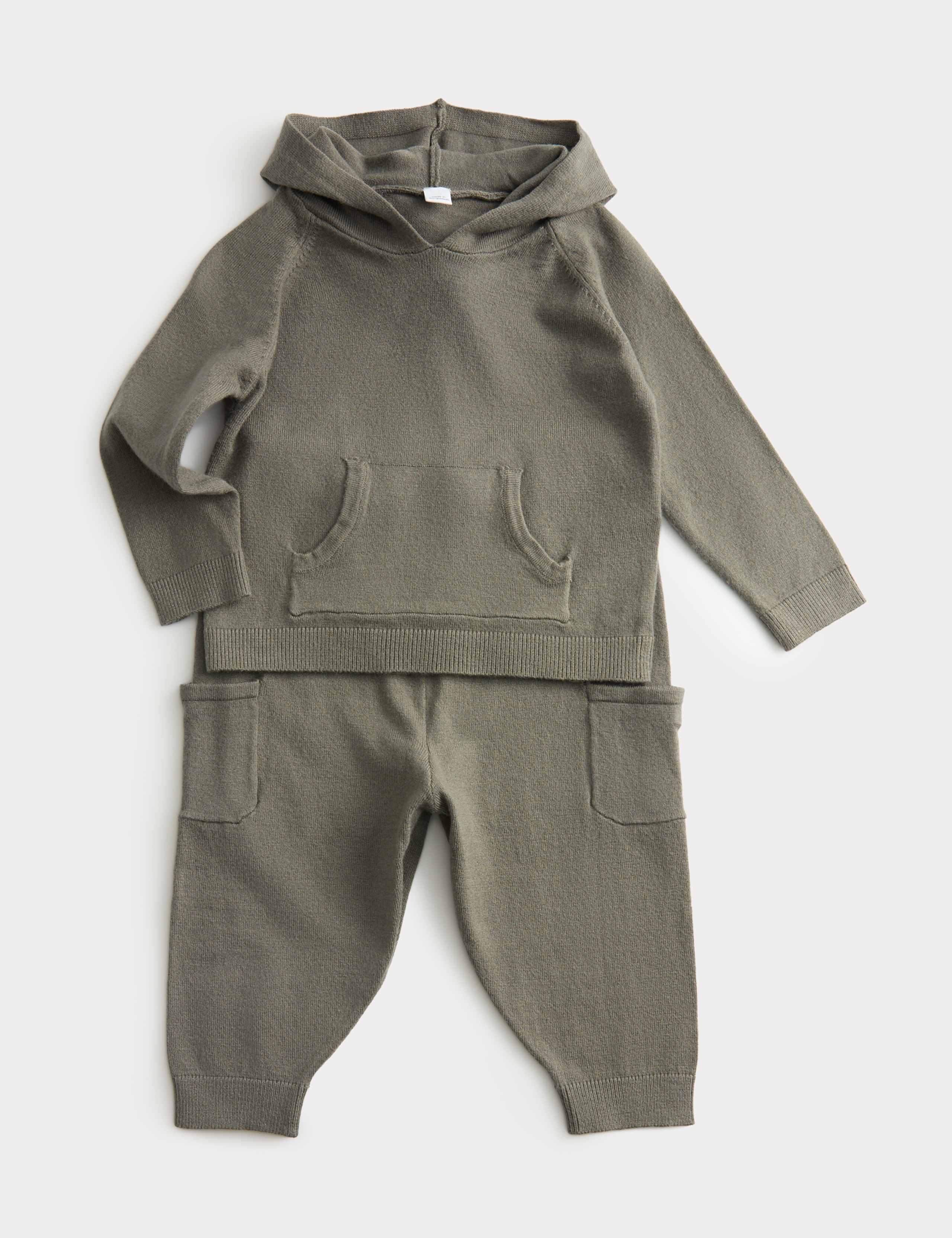 Knitted Hooded Top & Jogger Outfit (0 Mths-3 Yrs)