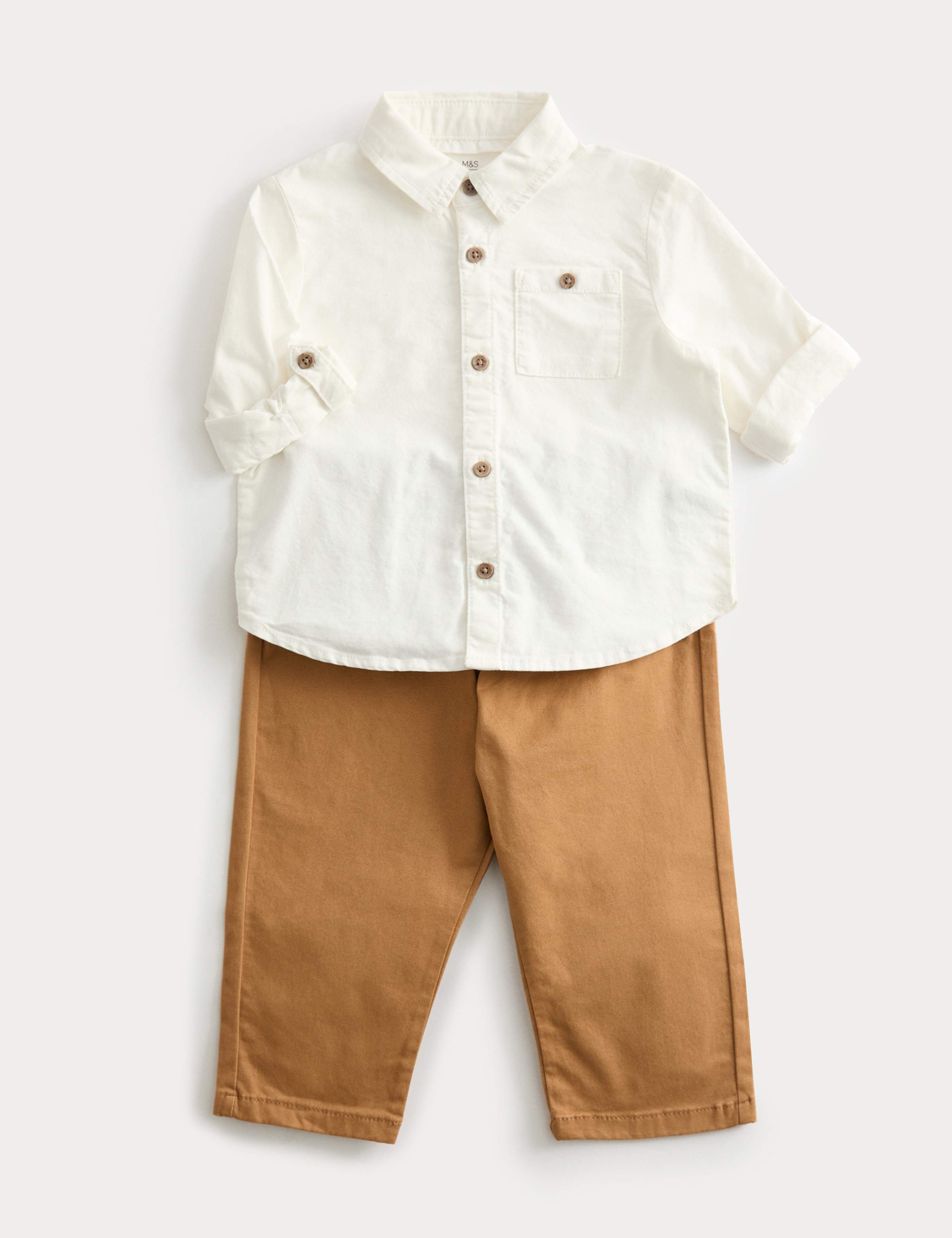2pc Cotton Rich Shirt and Chino Outfit (0-3 Yrs)