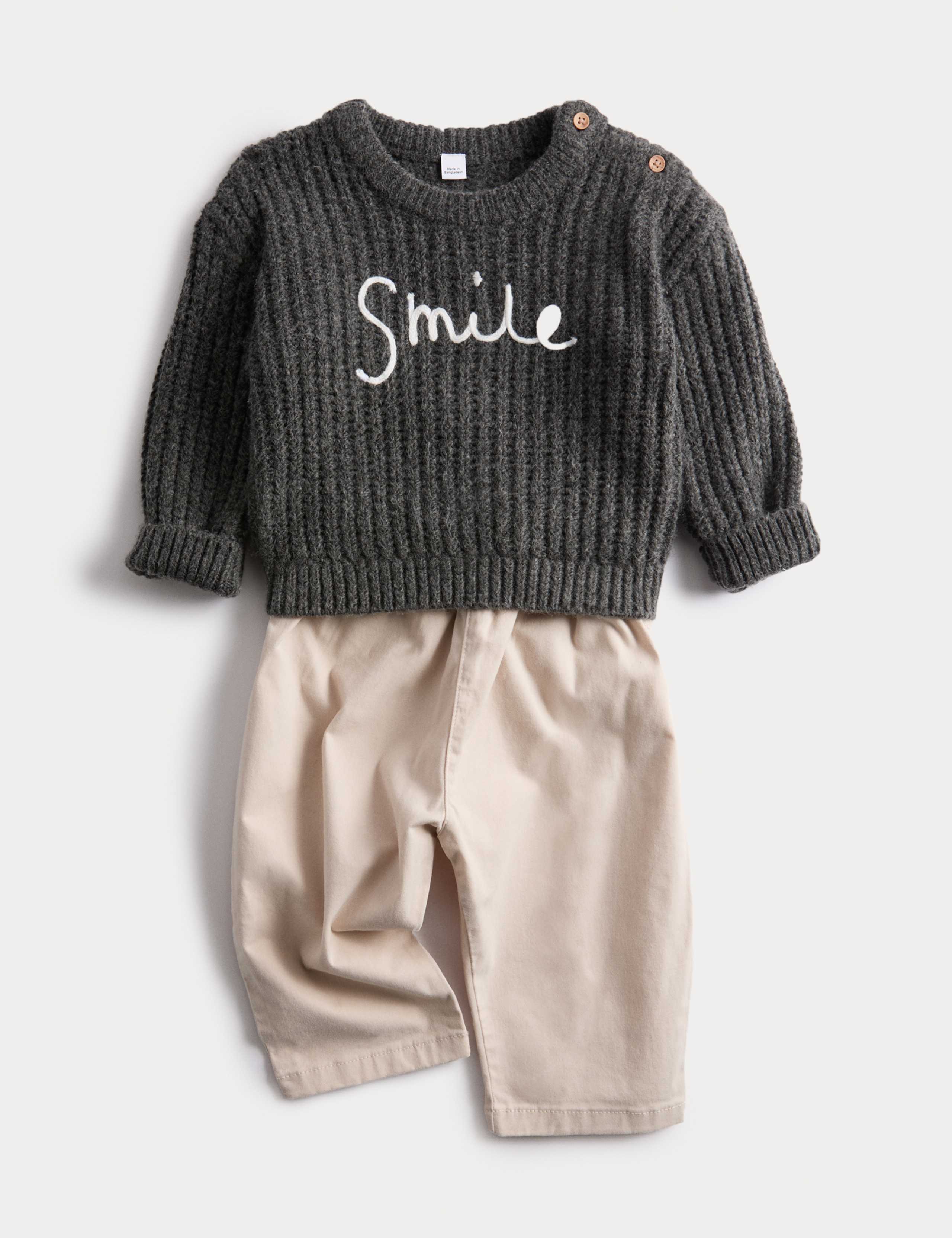 2pc Slogan Jumper & Trouser Outfit (0-6 Yrs)