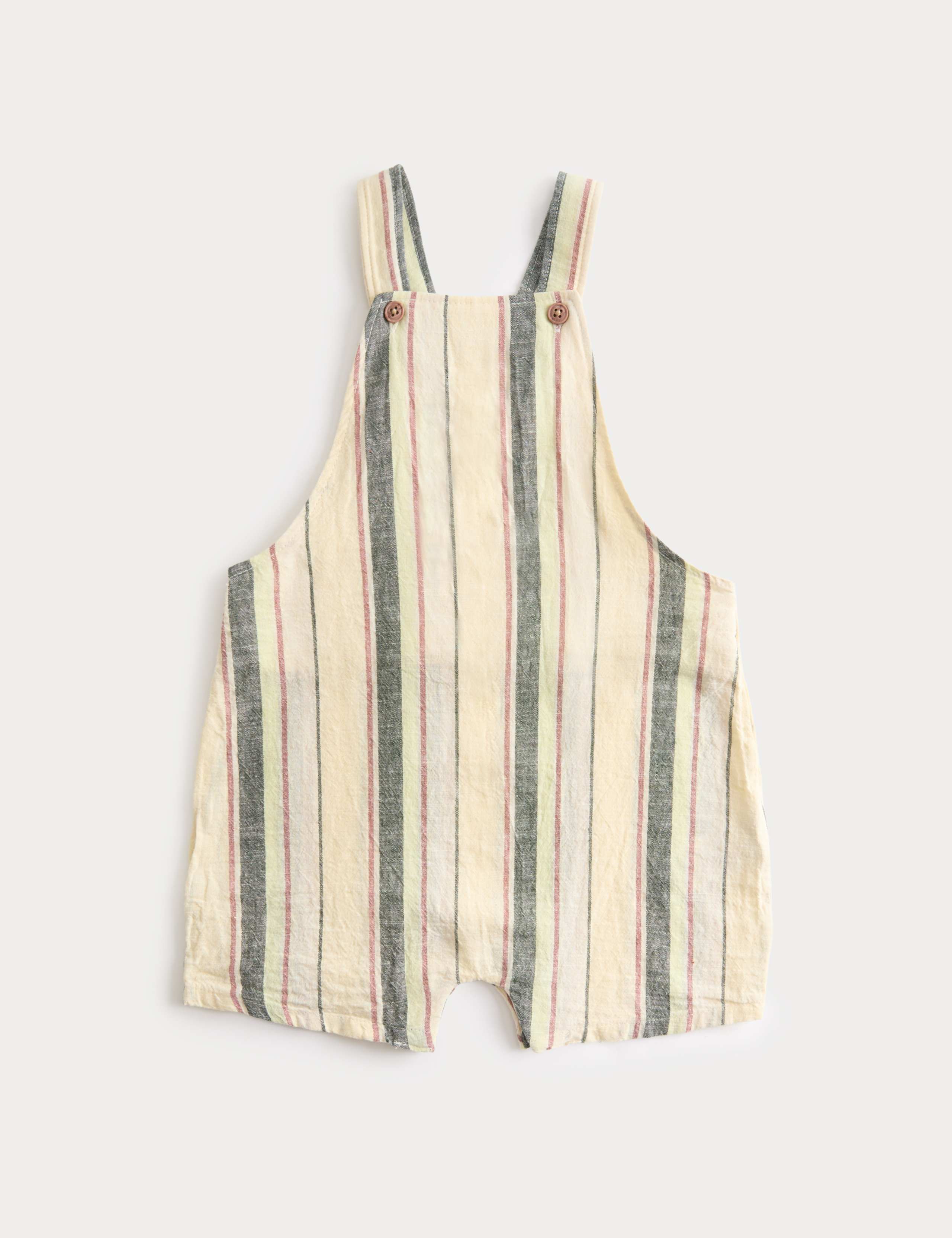 Linen Blend Striped Bibshort (0-3 Yrs)