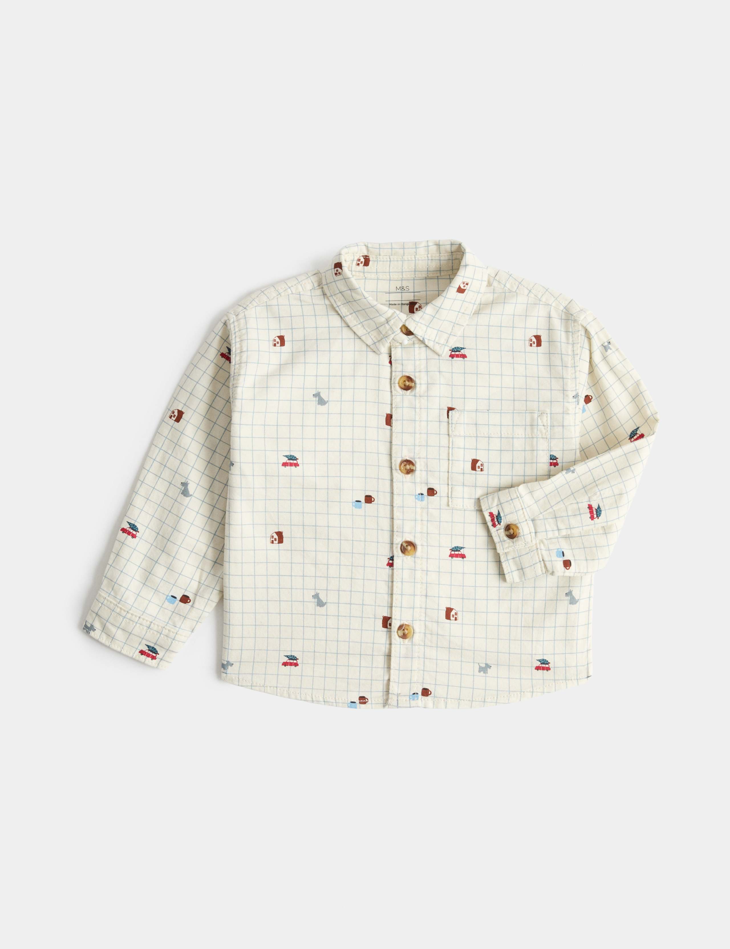 Pure Cotton Patterned Shirt