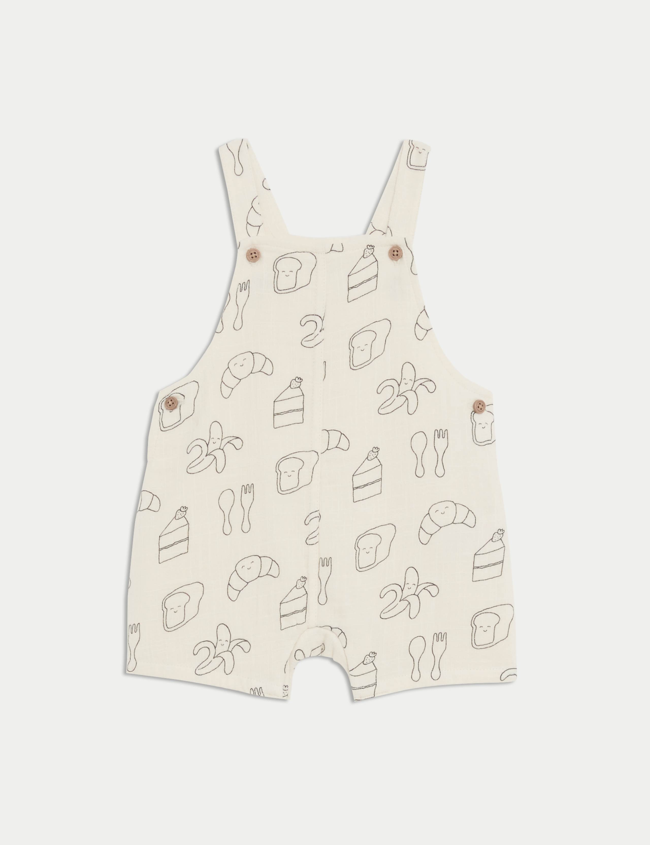 Pure Cotton Food Print Romper (0-3 Yrs)