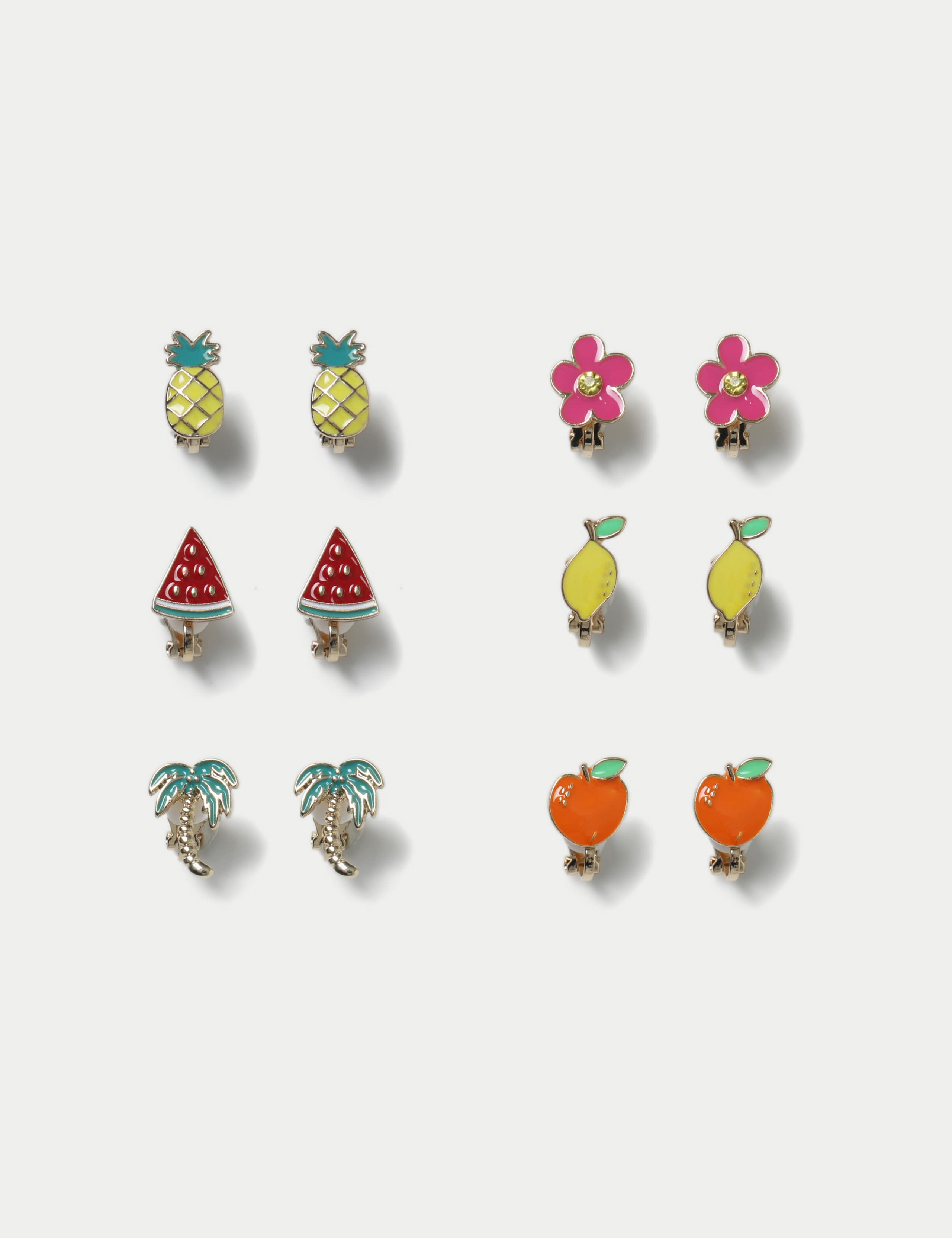 6 Pack Mixed Motif Earrings
