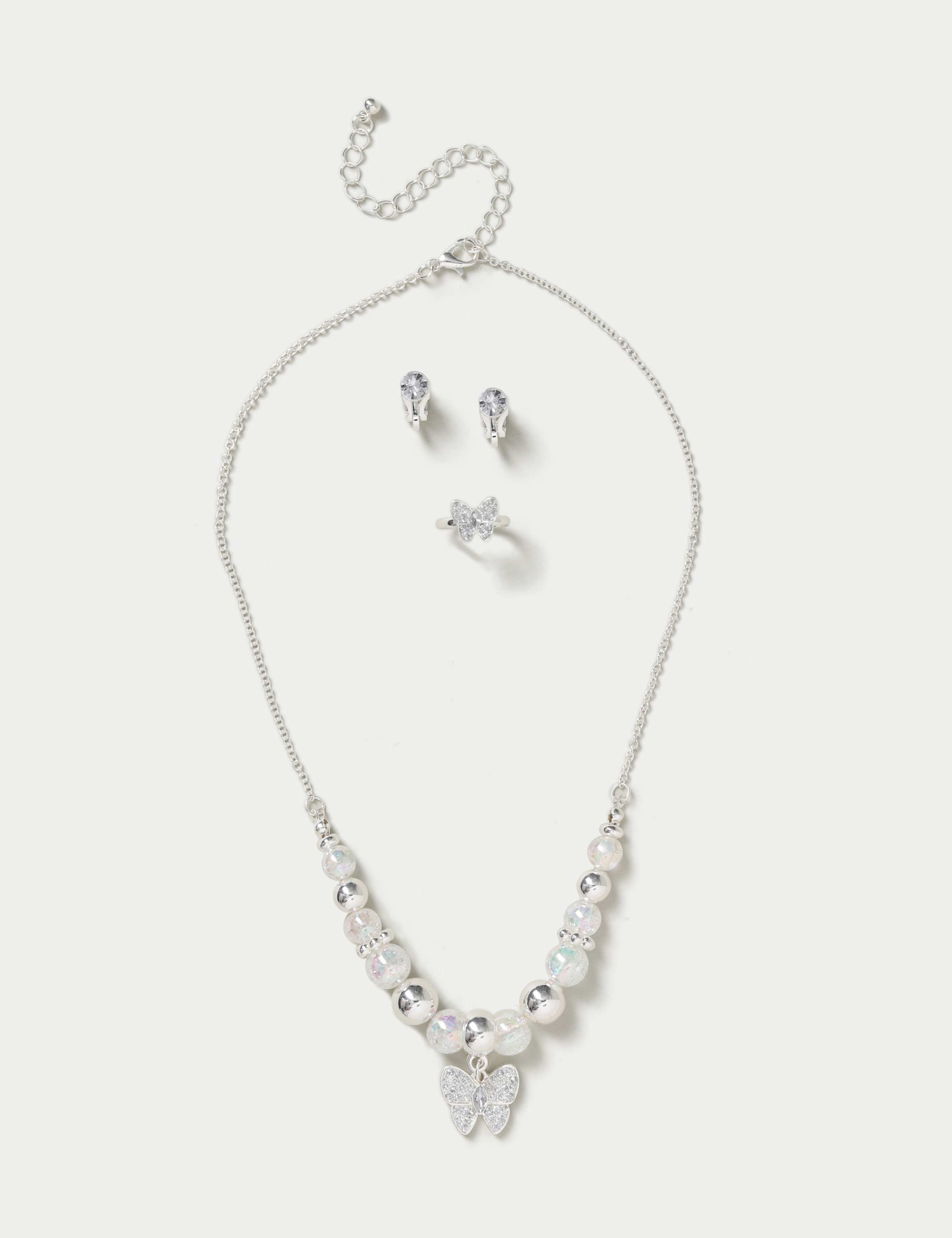 Butterfly Beaded Necklace Multipack Set