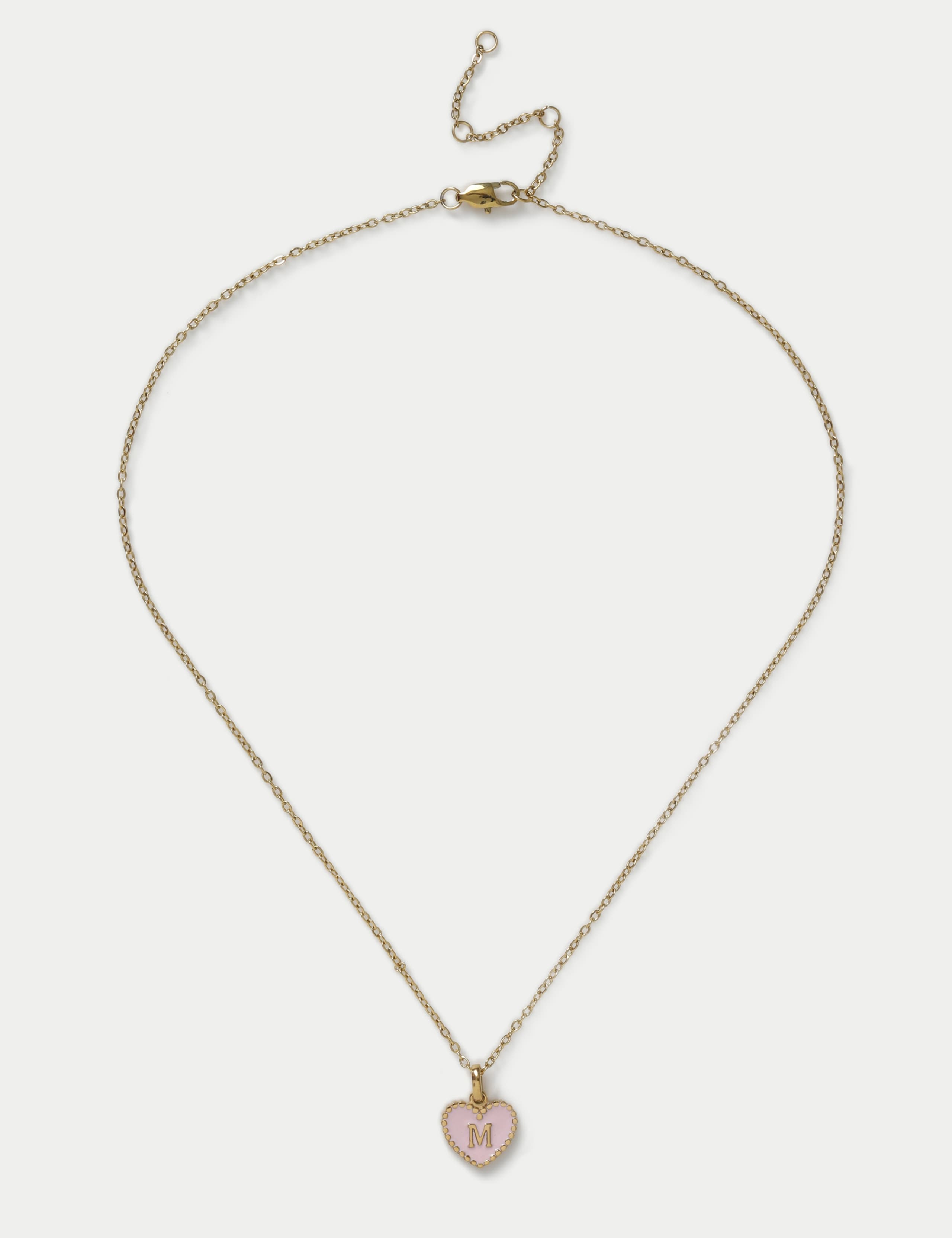 14ct Gold Plated Initial Heart Necklace