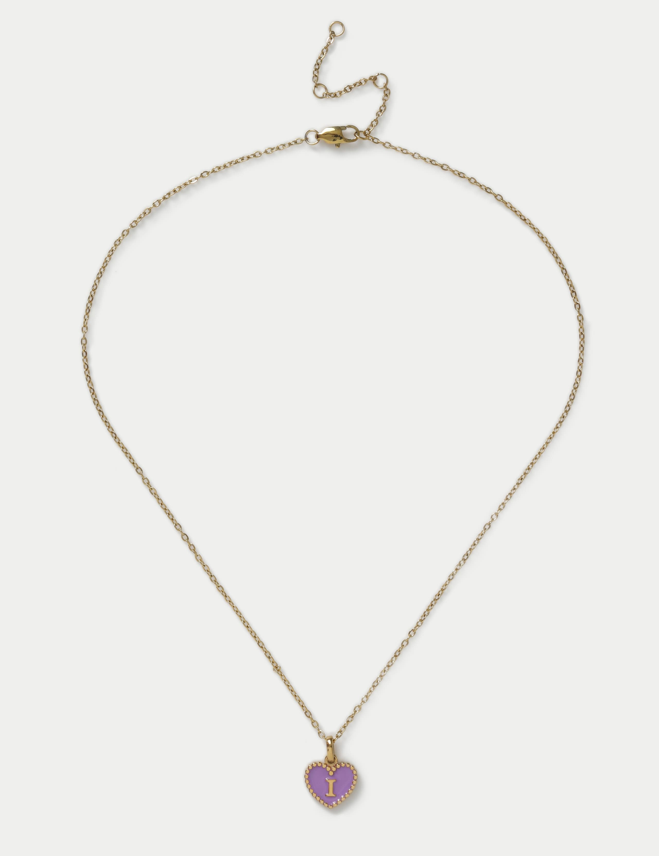 14ct Gold Plated Initial Heart Necklace