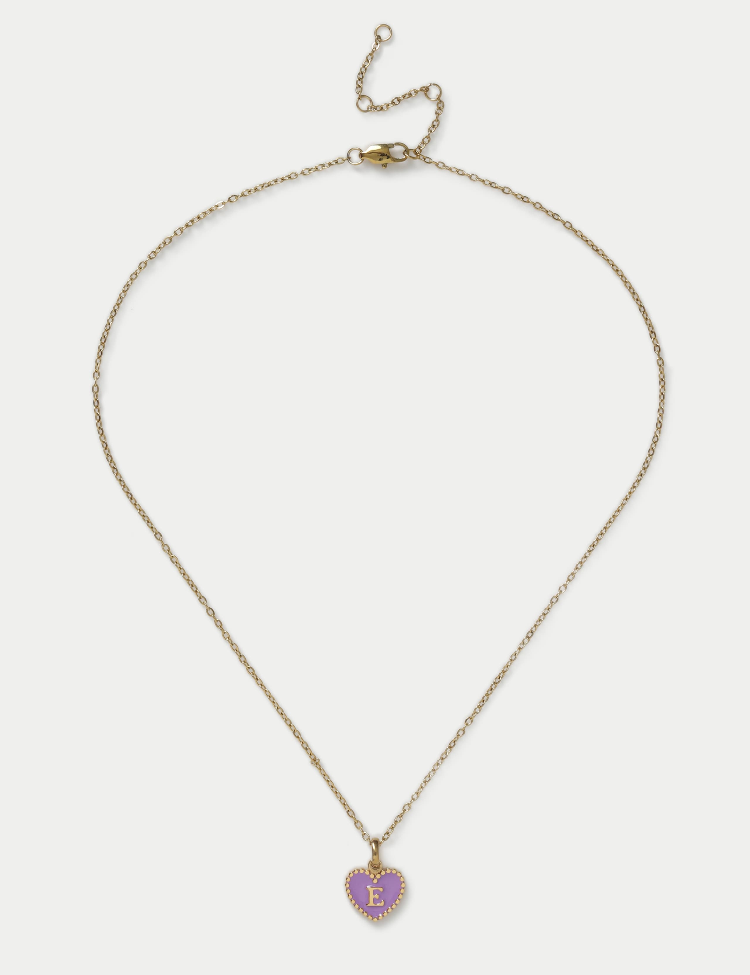 14ct Gold Plated Initial Heart Necklace